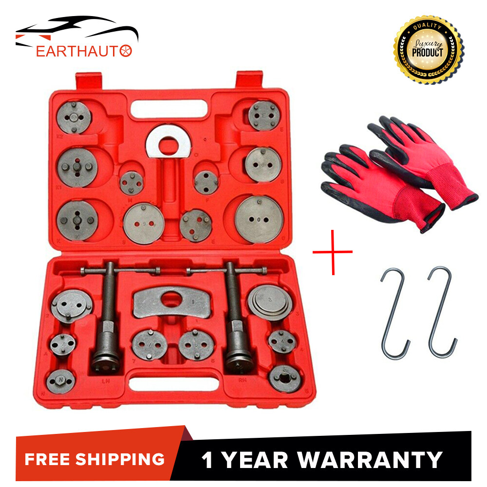 27PCS Disc Brake Caliper Wind Rewind Hand Tool & Case Gloves Kit for cars/trucks