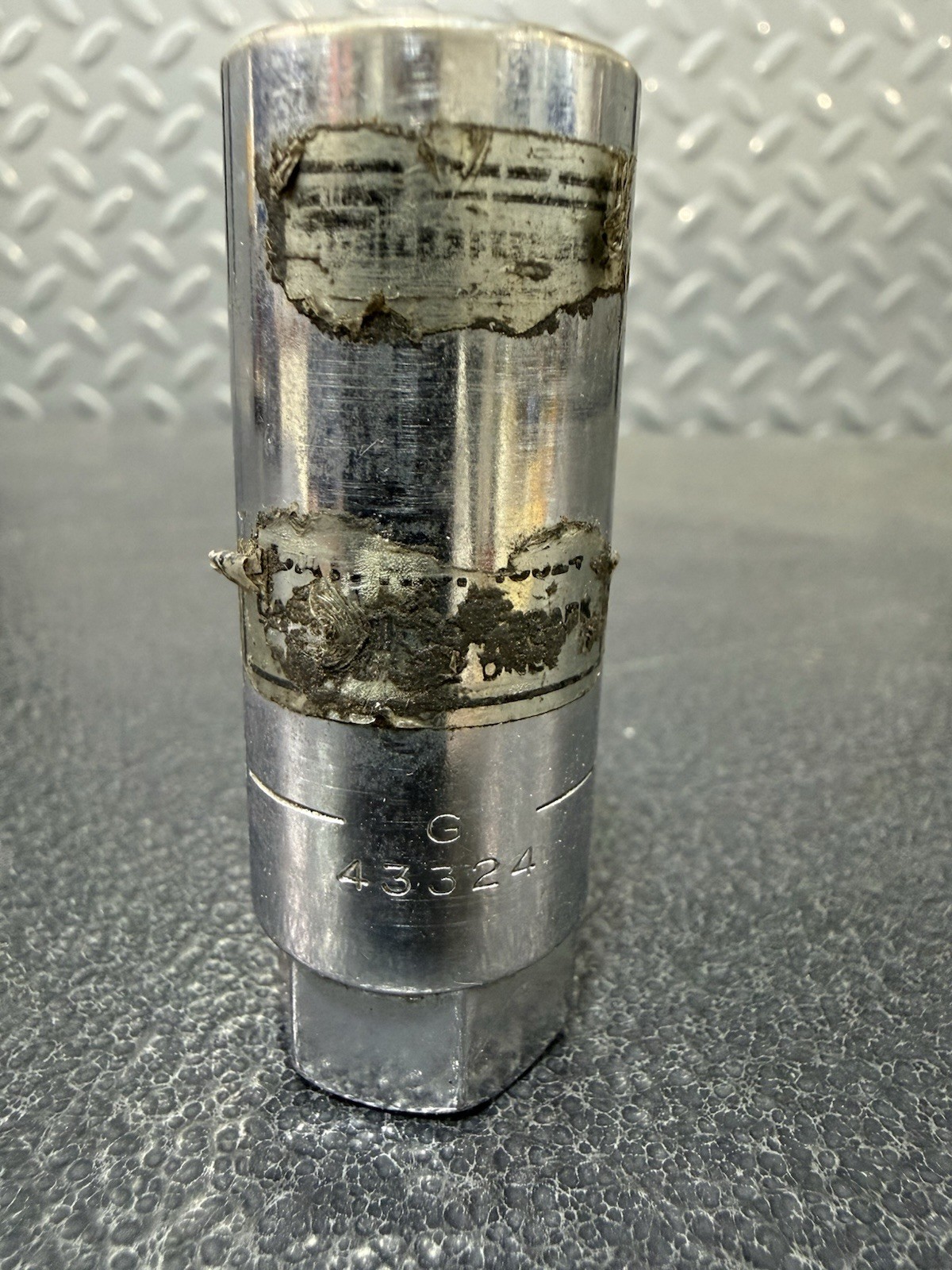 Vtg 5/8″ Craftsman G-Series P/N 43324 3/8 Drive 6-Point Spark Plug Socket USA