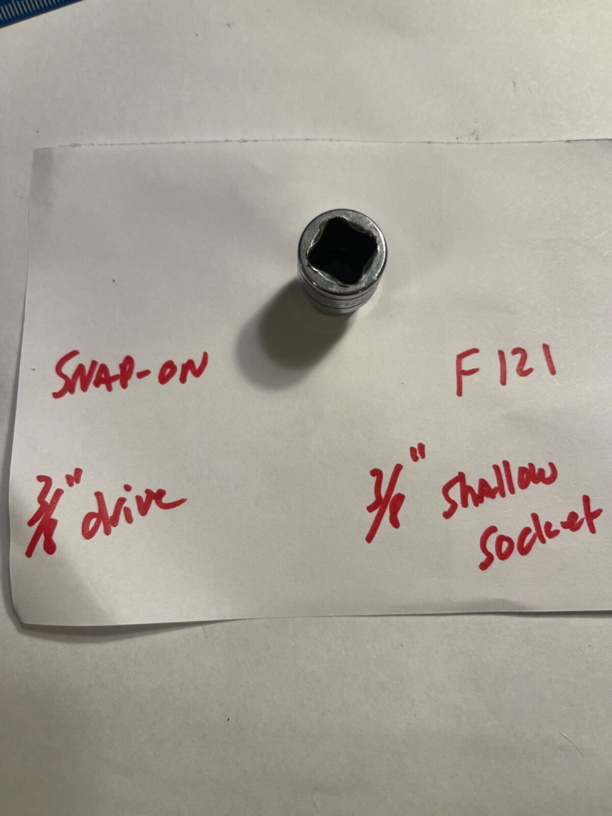 Snap-On Tools USA F161 3/8″ Drive 12 Point 3/8″ Shallow Socket Chrome F121