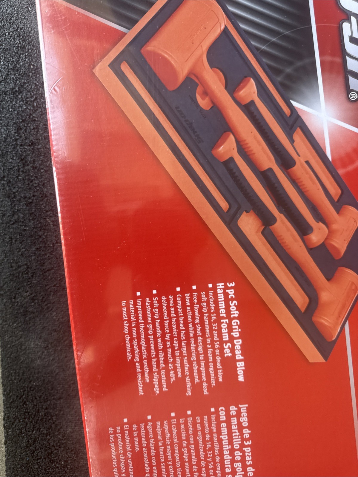 For Snap-on 3pc Orange Blow Hammer Foam HBFE301FO 16 oz 32 oz 56 oz