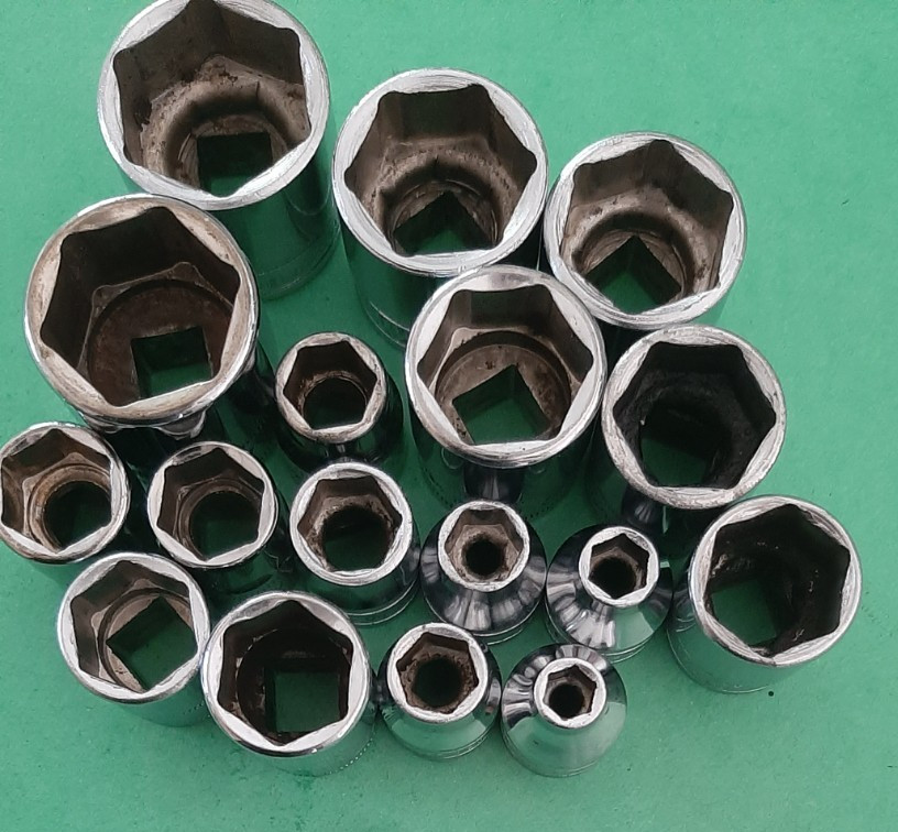 Snap-on Tools Metric 6pt Point 3/8″ Drive Chrome Shallow Socket Set 6mm to 22mm