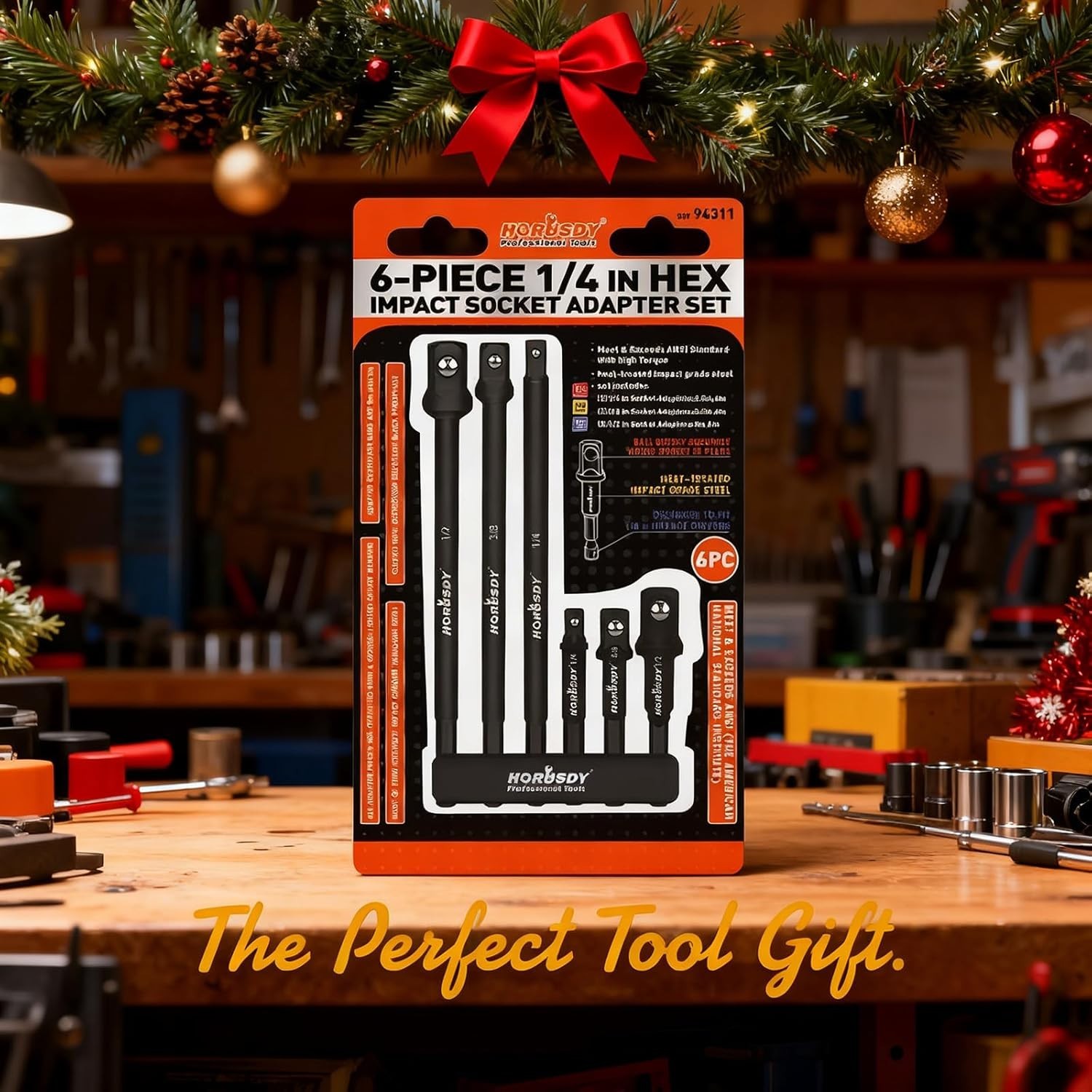 6-Piece Impact Socket Adapter Set in Chrome Vanadium – 3″ & 6″ Precision