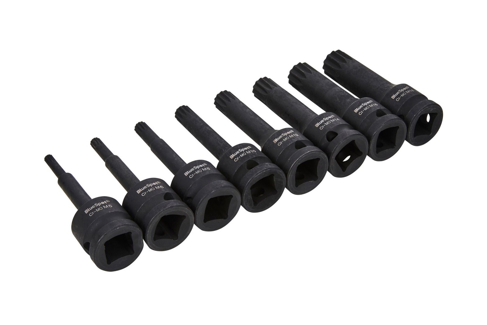 Blue Spot Tools 01501 8 PCE 1/2″ Impact Spline Sockets (M5-M18)