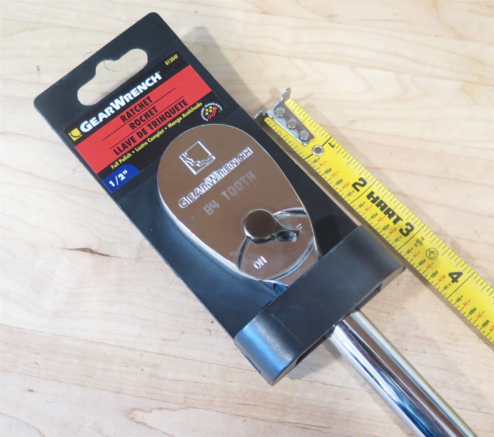 GearWrench 1/2″ Drive 84-tooth Ratchet Handle – 81304F – NEW