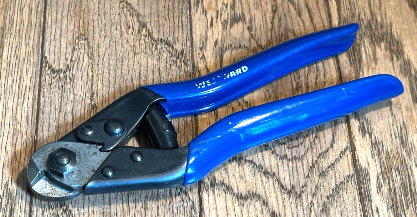 Westward Tools Cable Wire Rope Cutter Shear 7.25″ Long Pliers High Leverage Blue