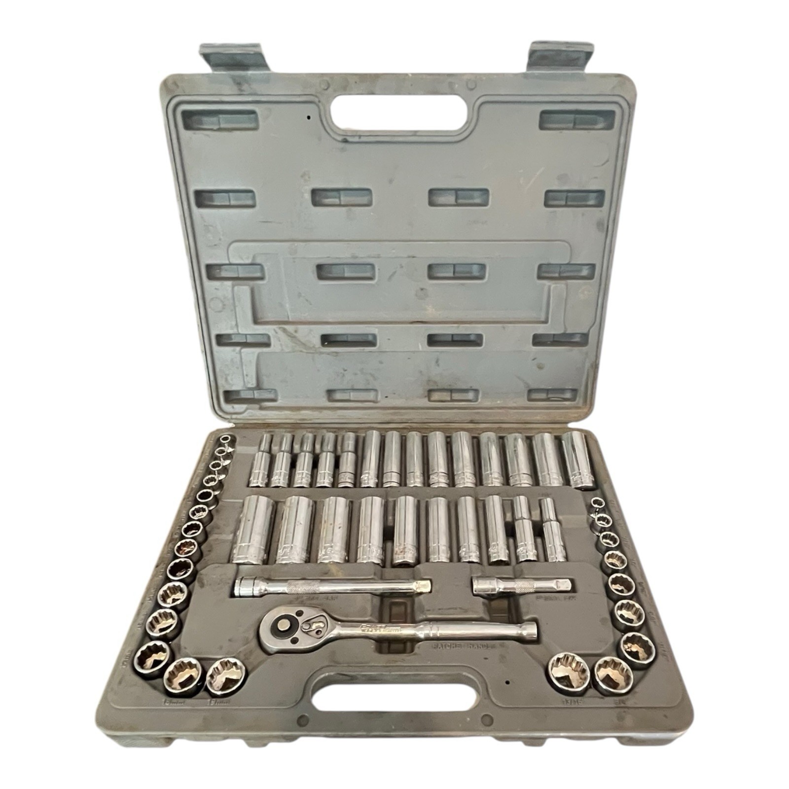 Power Torque 50 Piece 3/8 Inch Socket Set with Case