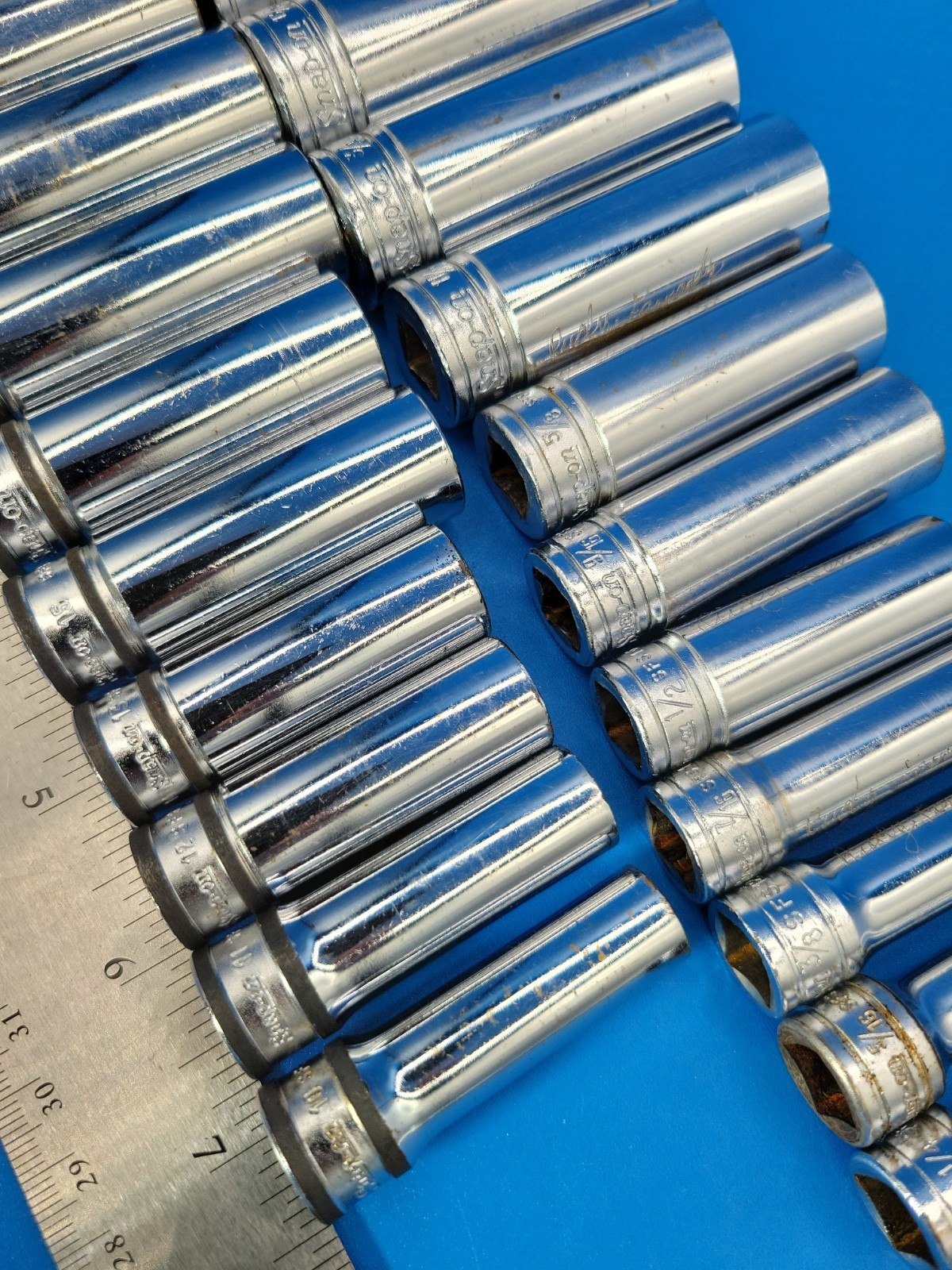 Snap-on Socket Set ⅜” Dr 10mm to 19mm ¼» to ⅞» 6 Pt 20 Pcs SFSM SFS Series T-4-1