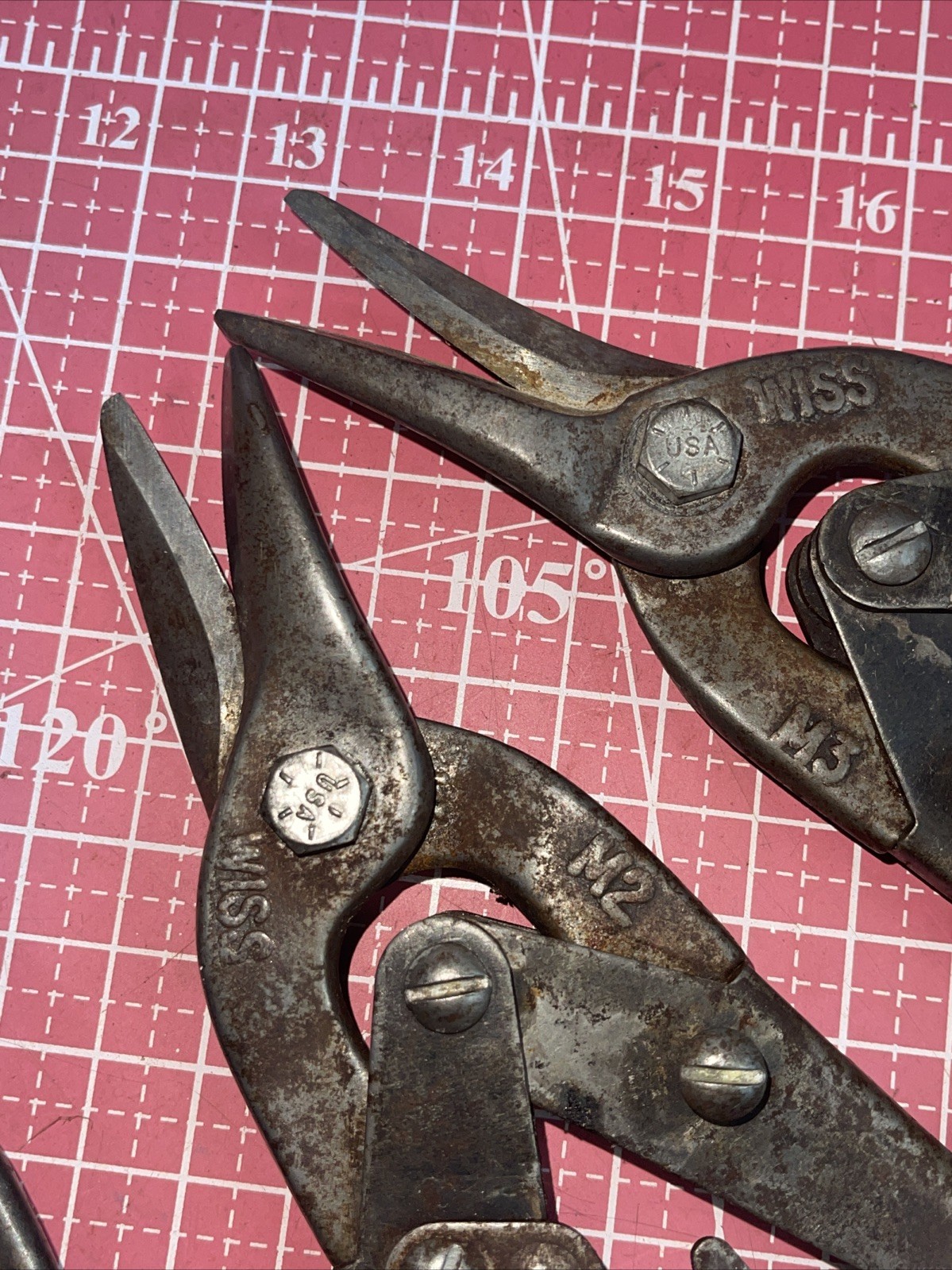 Vintage Wiss USA M2 Right M3 Straight & Master Mechanic Left Aviation Snips Set