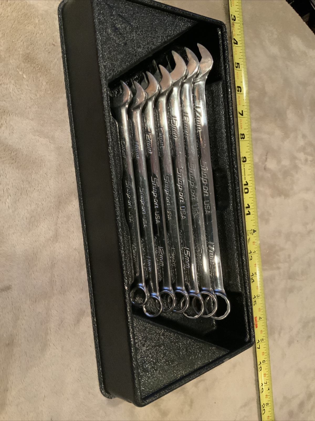 Snap on flank drive wrench set, 7pc, 10-17mm