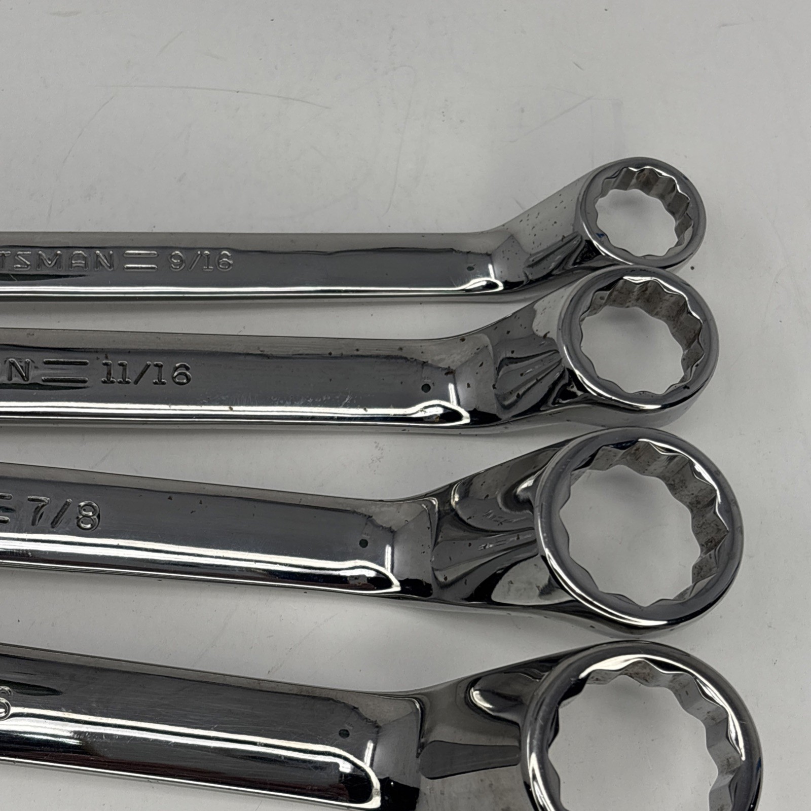 Craftsman 4pc Full Polish Deep Offset 12pt SAE Wrench Set1/2-15/16″ 44317-20 USA