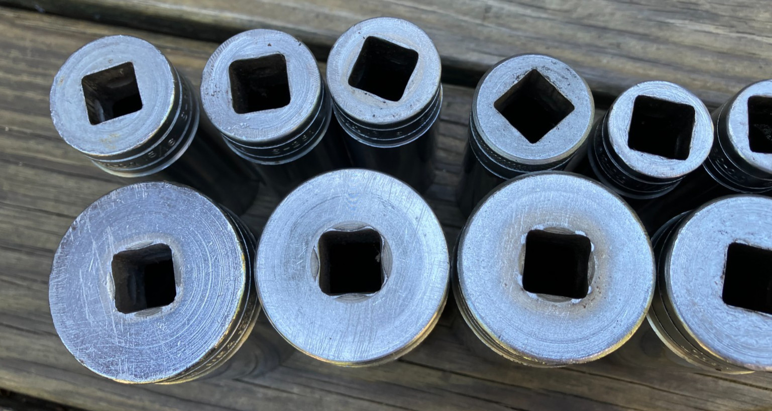 SNAP-ON 14 pc 1/2″ Drive 12-Point SAE Deep Socket Set 1/2- 1-3/8″