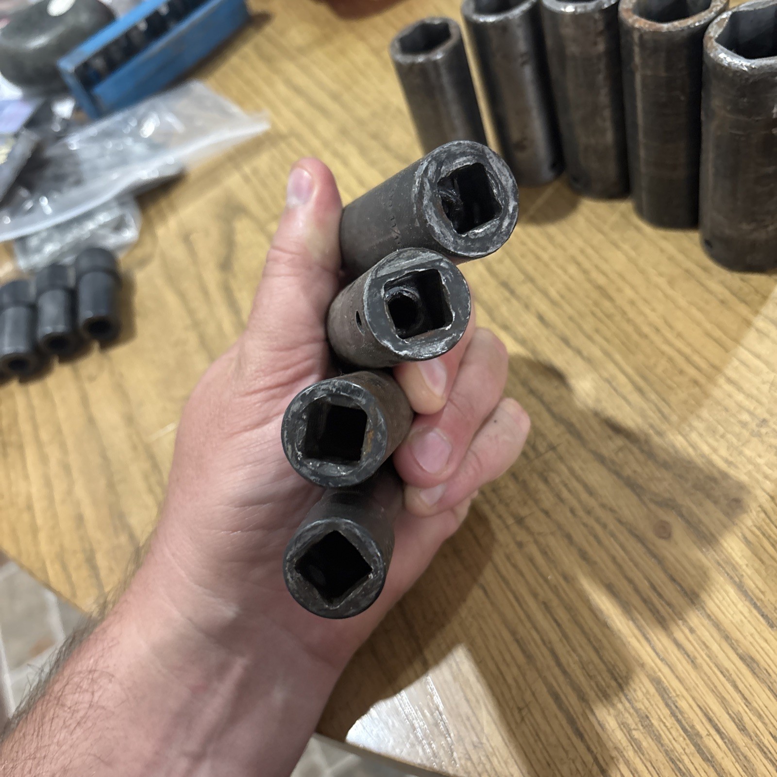 Mostly Snap-on 1/2” Dr Deepwell SAE Impact Socket Set 1/2” – 1 1/4”. 2 Others