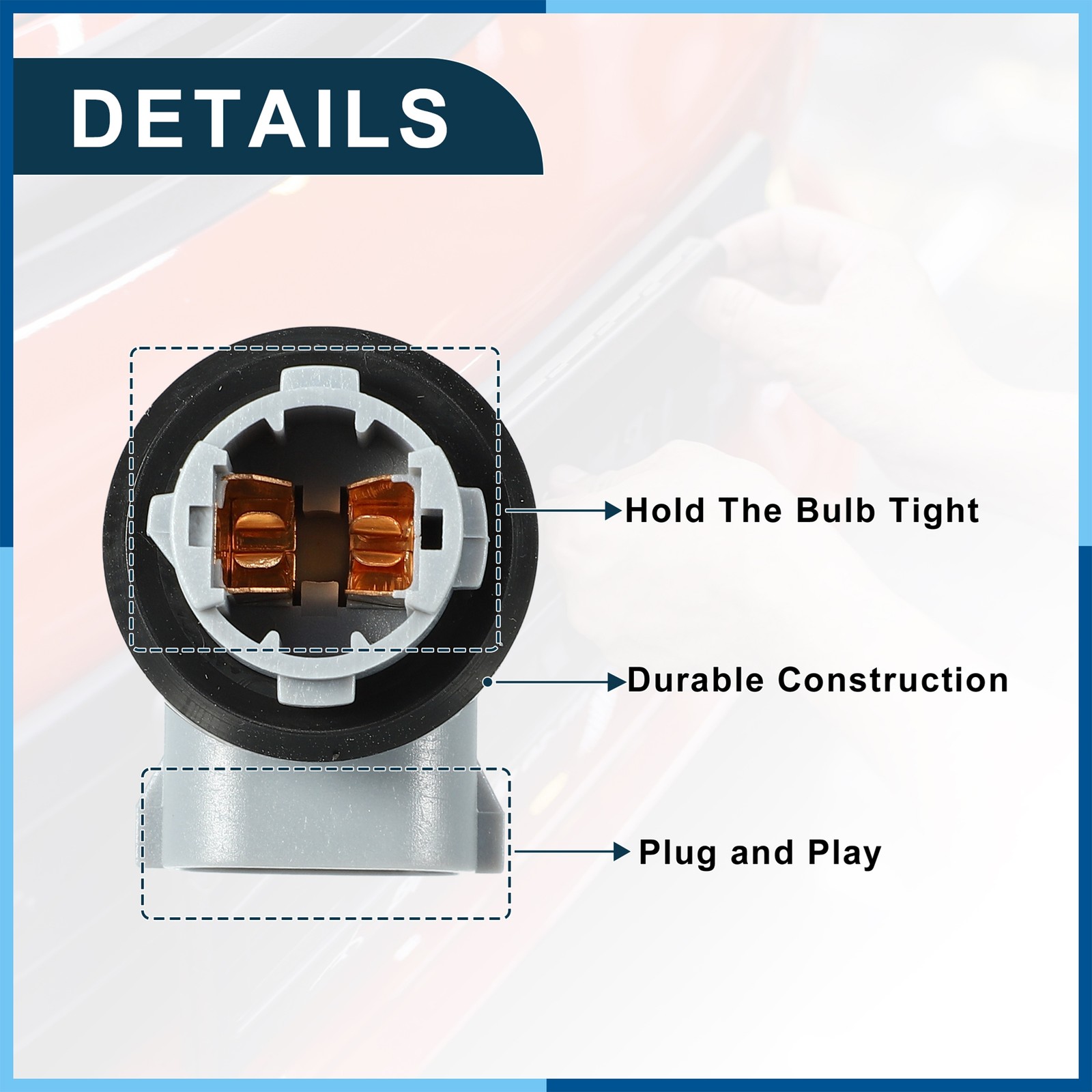 License Plate Light Socket fit for Toyota Tacoma 1995-2004 2 Pin
