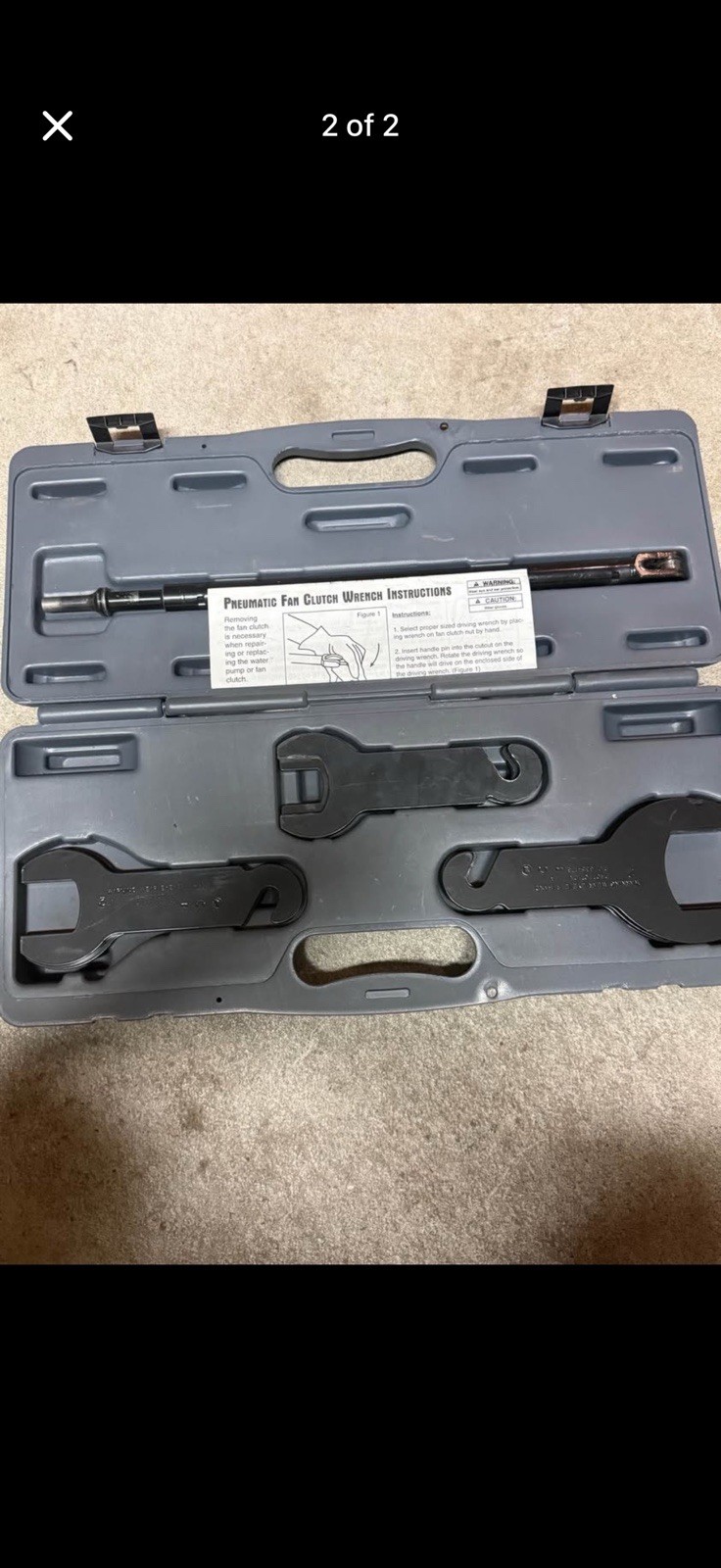 8-Piece Pneumatic Fan Clutch Wrench Tool Kit for Ford, GM, Chrysler, Jeep