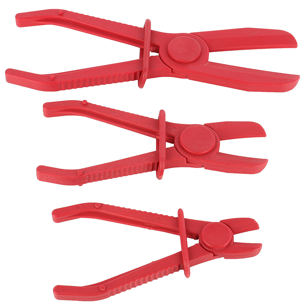 3Pcs Flexible Hose Clamp Set Clamping Pliers Radiator Brake Fuel Pipe Tools