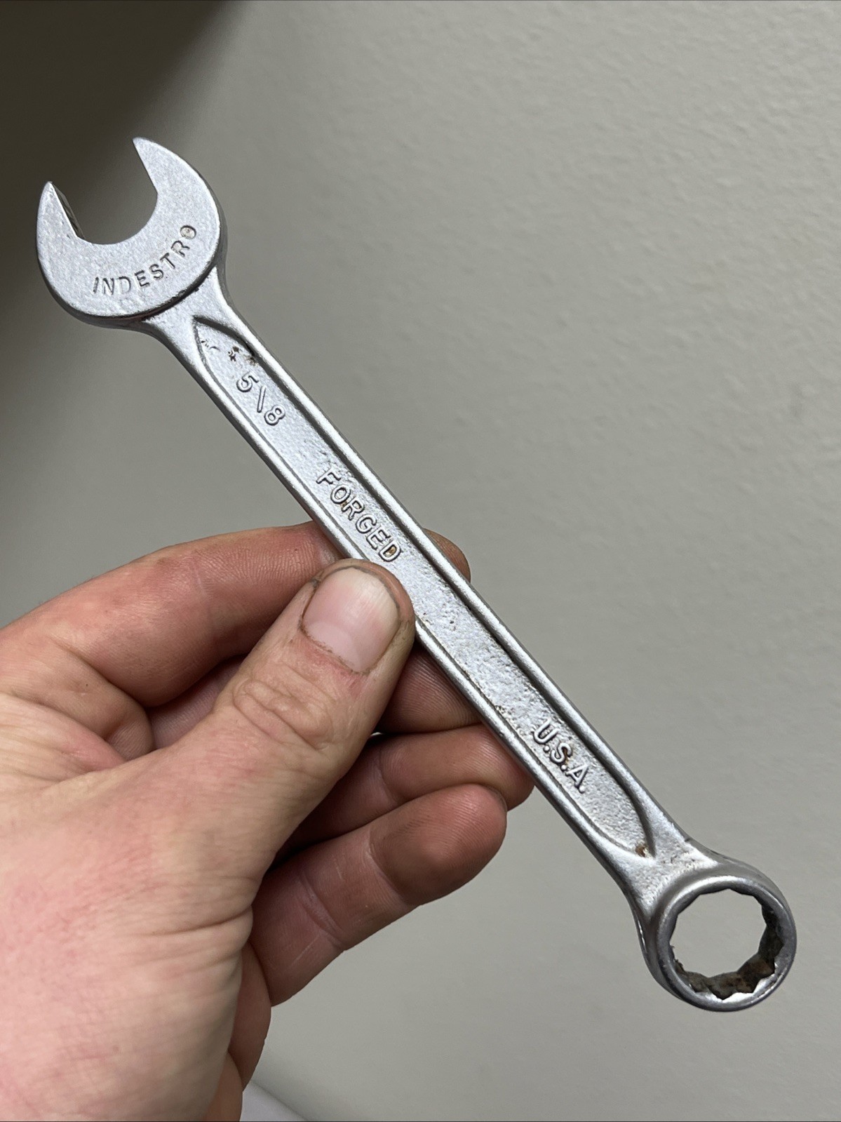 Vintage Indestro Combination Wrench Lot- 7/8, 3/4, 11/16, 5/8, 1/2, 7/16, 5/16