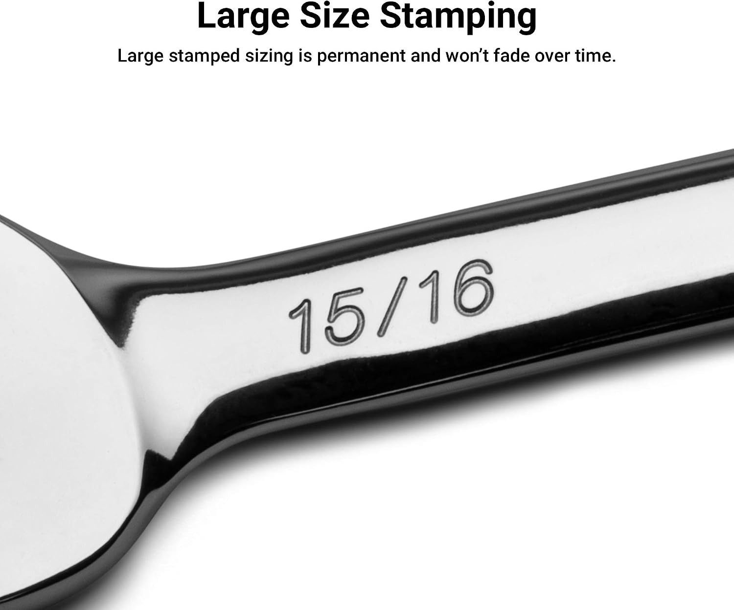 Professional-Grade 1/2-Inch Chrome Vanadium Combination Wrench, Polished Finish