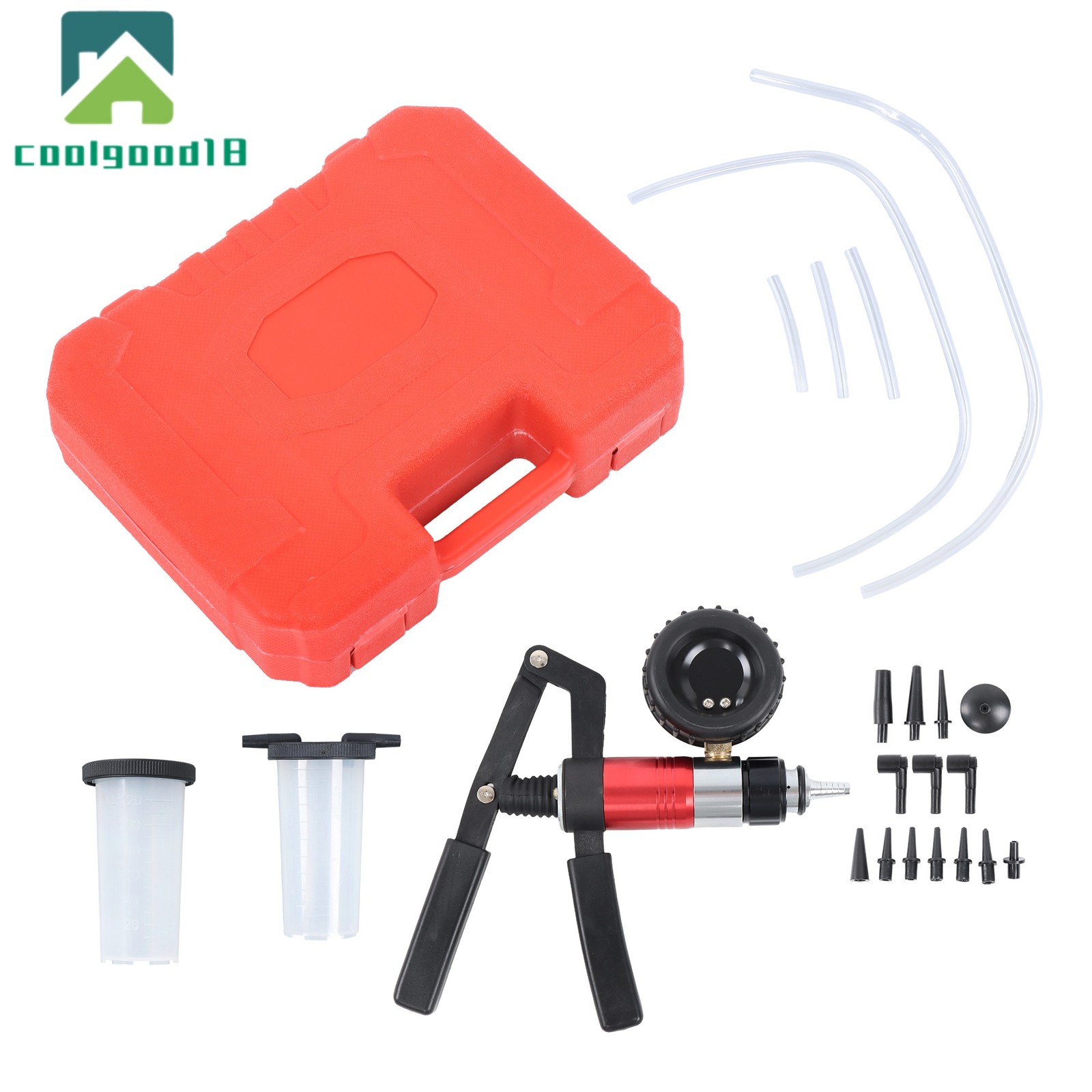 23PCS Handheld Vacuum Pump Tester Brake Bleeder Kit Brake System Bleeding Tools