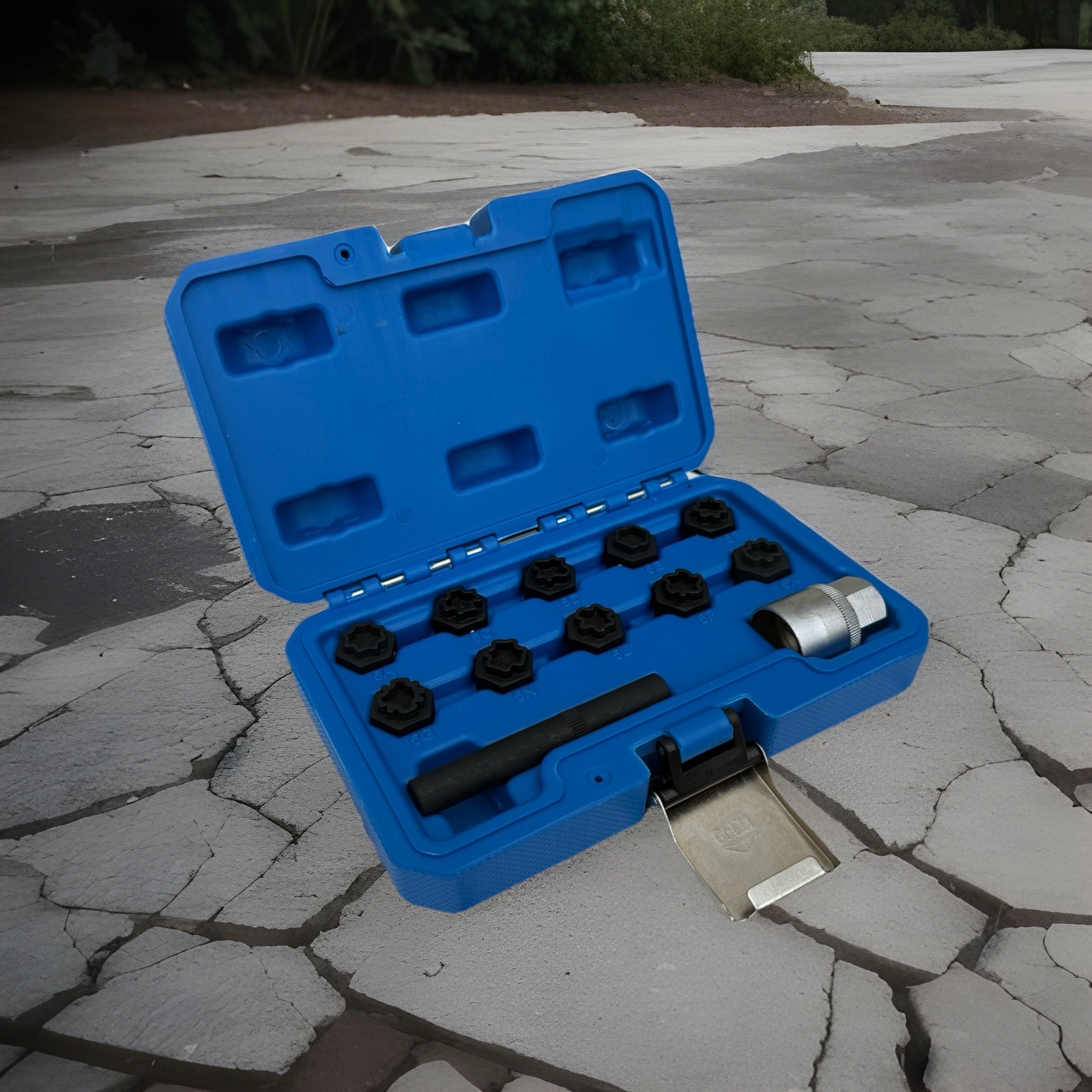 12Pcs Wheel Locking Nut Key Removal Kit for Benz Anti-Theft Lock Lug Nut Screw