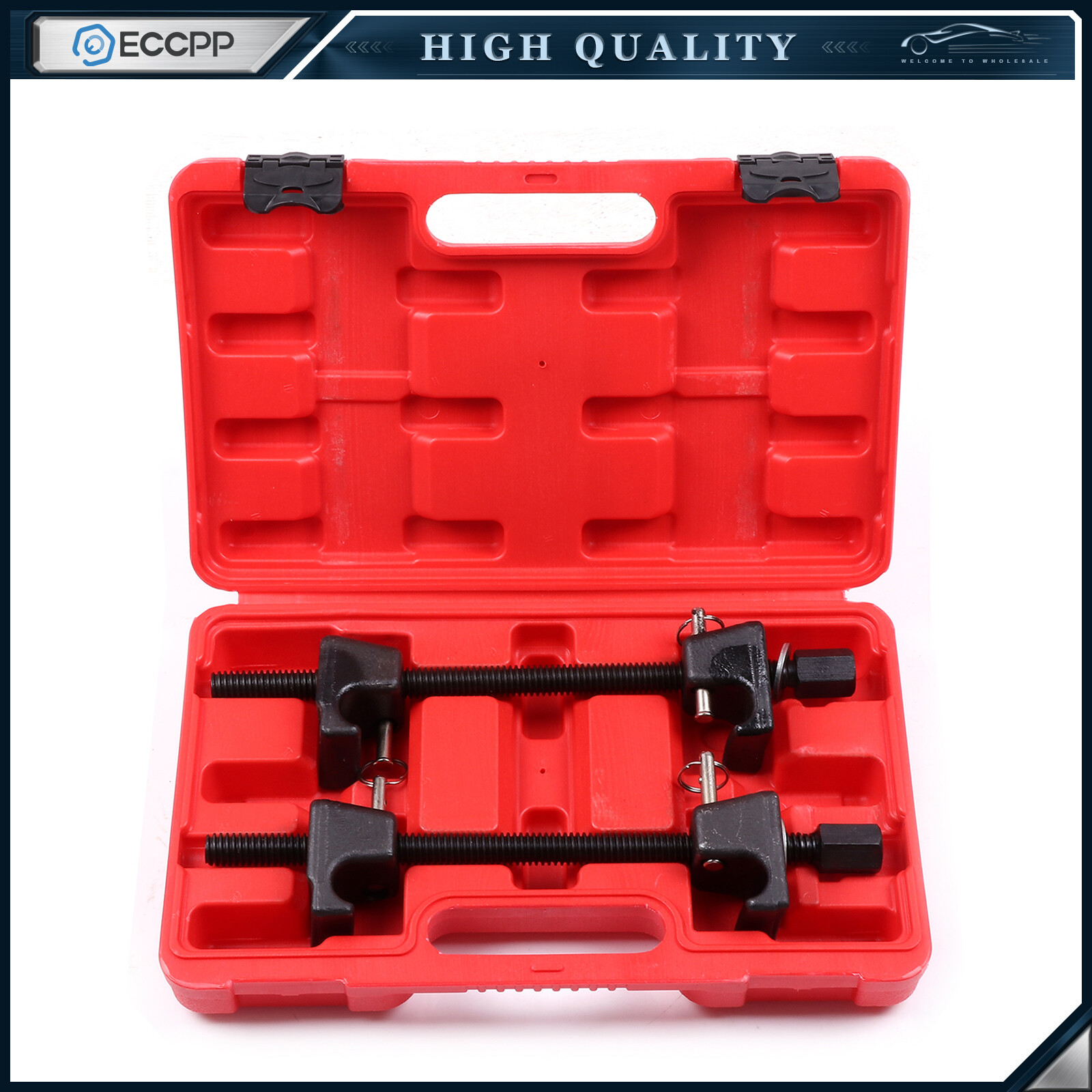 2pc Coil Spring Compressor For MacPherson Struts Shock Absorber Car Garage Tool