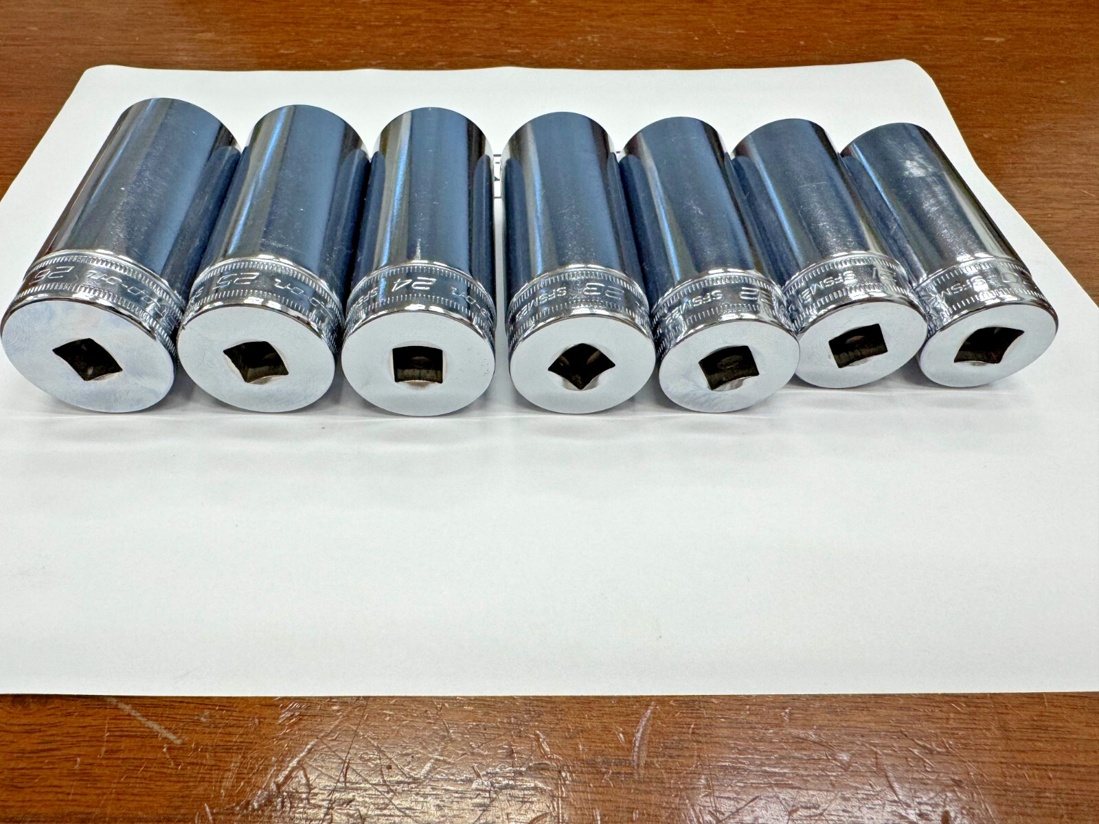EXTREMELY RARE NOS Snap-On Tools USA 3/8″ Drive METRIC DEEP 20-26mm Add On Sizes