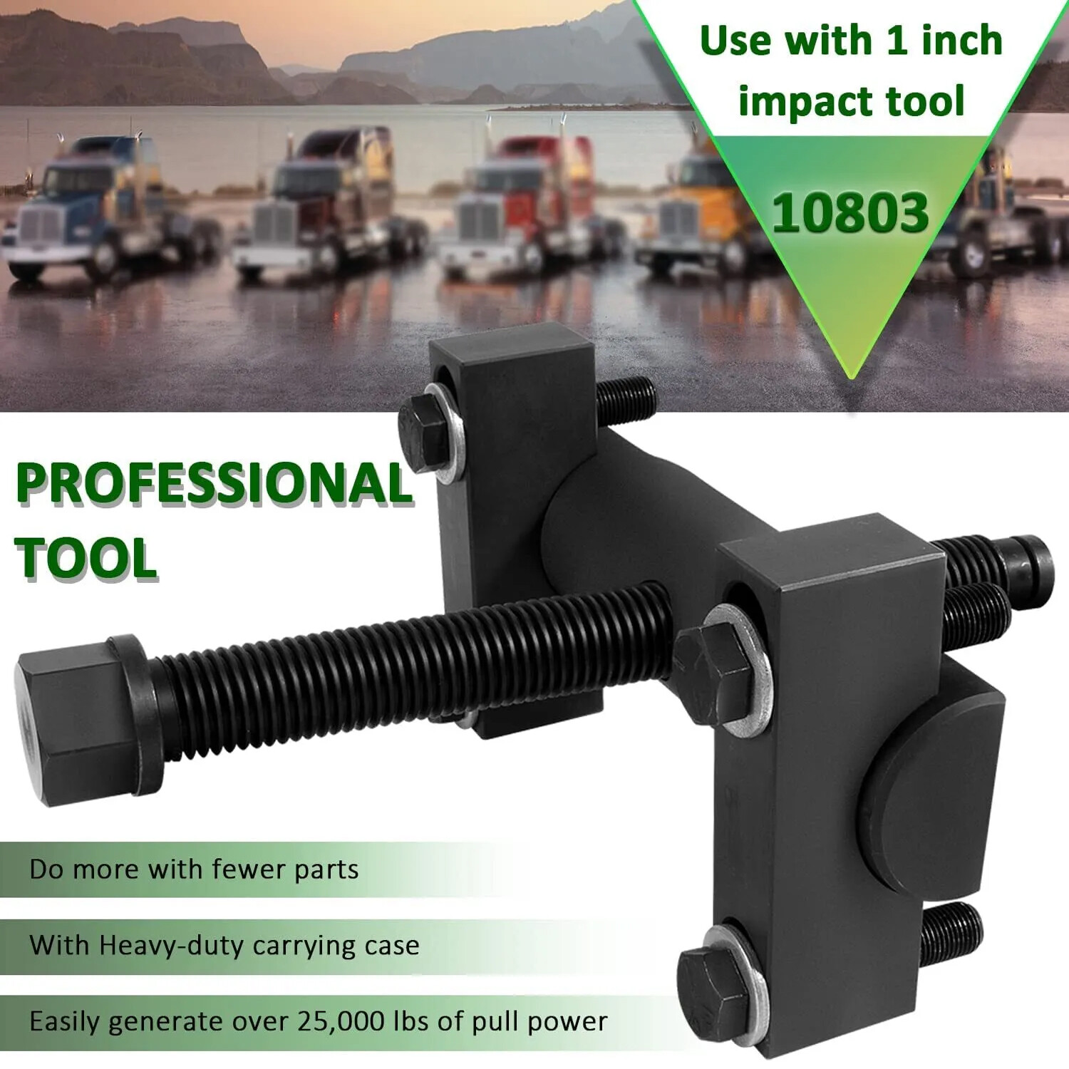For Commercial Trucks /Semi Truck Heavy Duty Yoke Puller Removal Tool Kit 10803