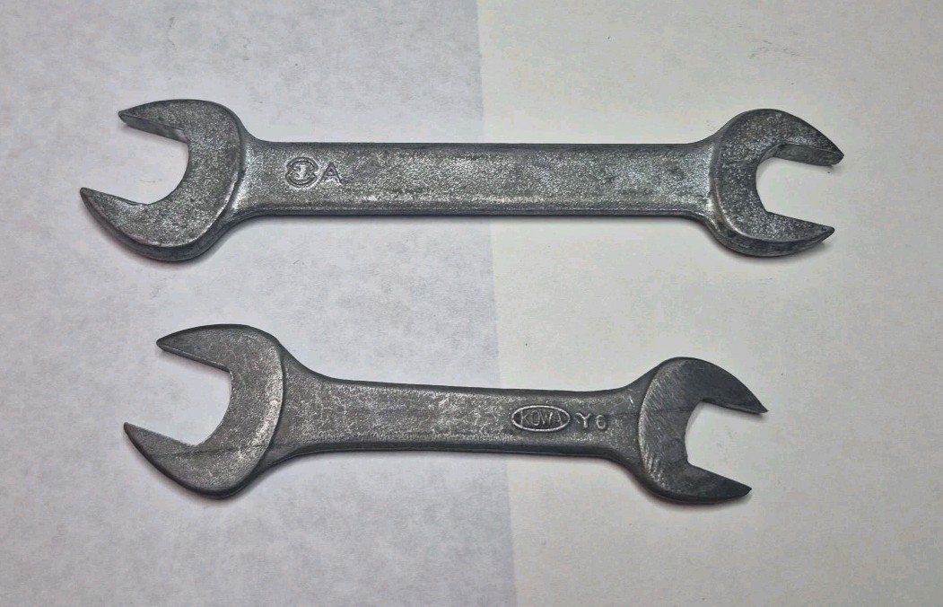 Honda Motors HM lot of 2, 14mm x 17mm and 17x19mm Open End Wrenches