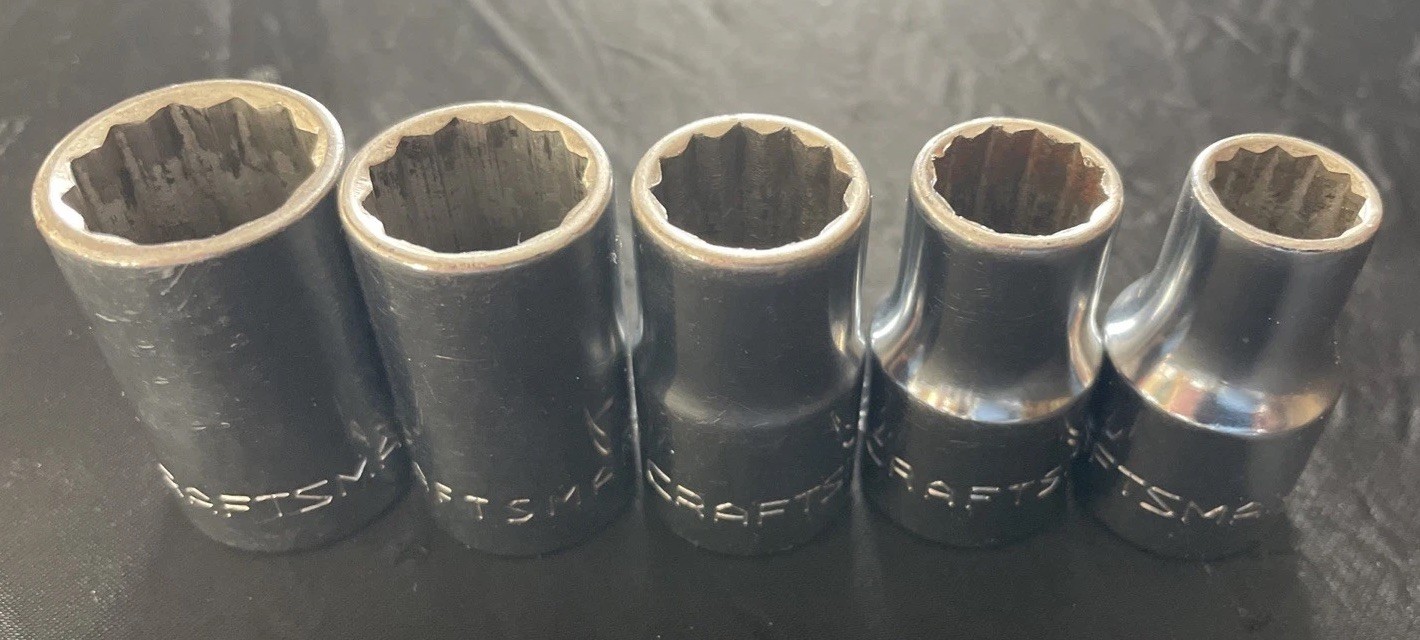 Craftsman =V= Series 1/2″ Drive 14 pc SAE 12 Point Socket Set USA Made |FREE S&H