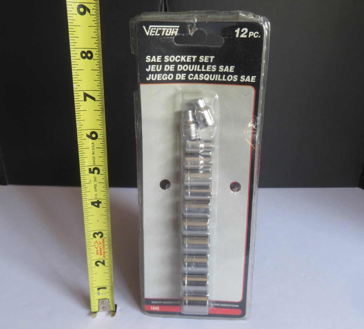Vector® 12 PC. 1/4″ Drive 6 Point Mid-Length SAE Socket Set 5/32″ to 1/2″ Chrome