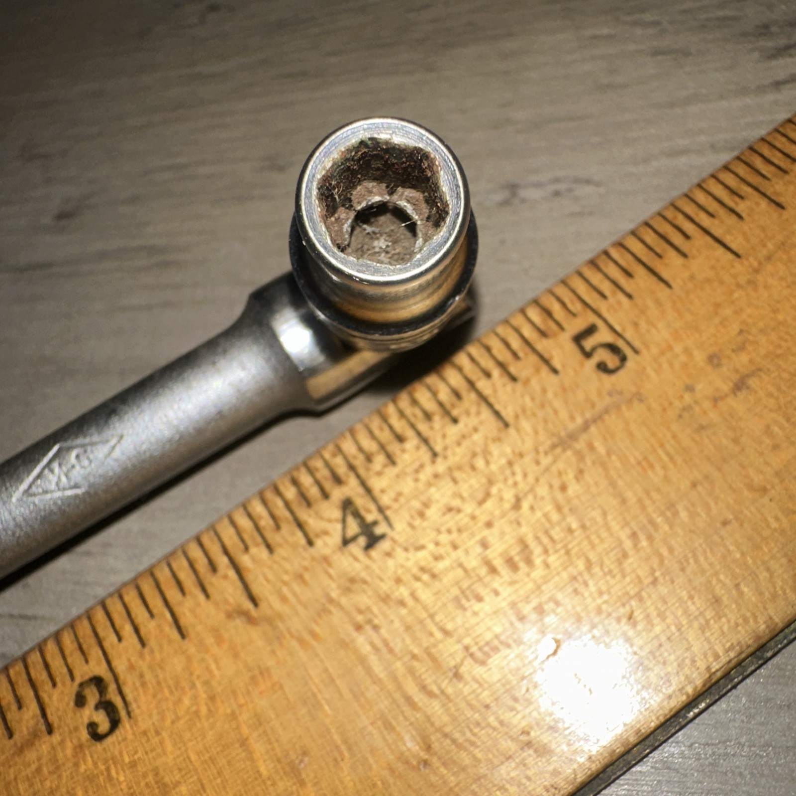 Vintage S-K SK Tools Flex Head Breaker Bar 40953 1/4” Diamond Logo & 1/4” Socket