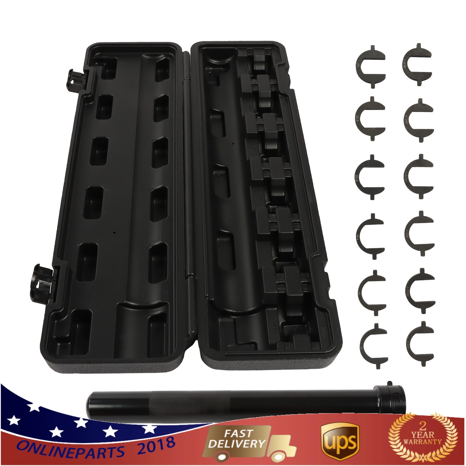 13pc Inner Tie Rod Removal Installation Tool Set with 12 SAE + Metric Adaptors