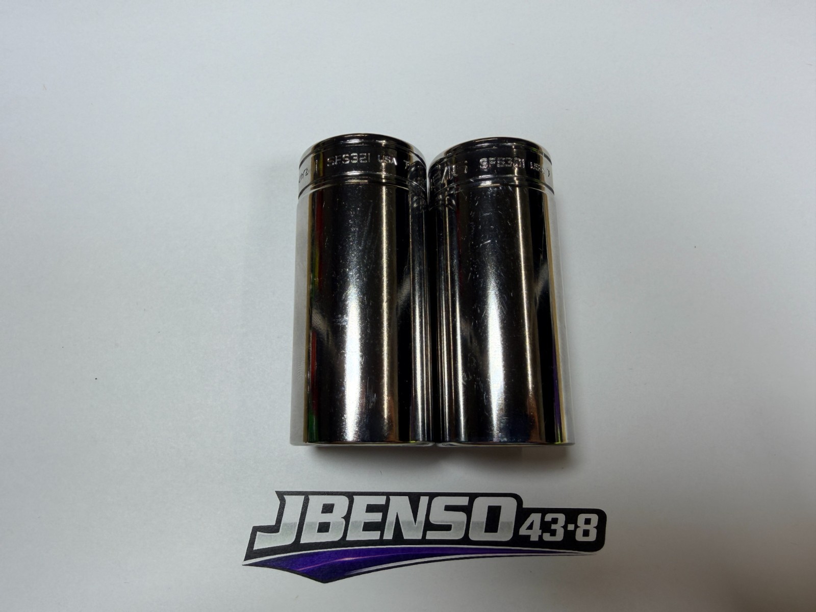 Snap-On Tools USA NEW 2pc 3/8″ Drive SAE 6pt Deep Add-On Sockets SFS301 SFS321