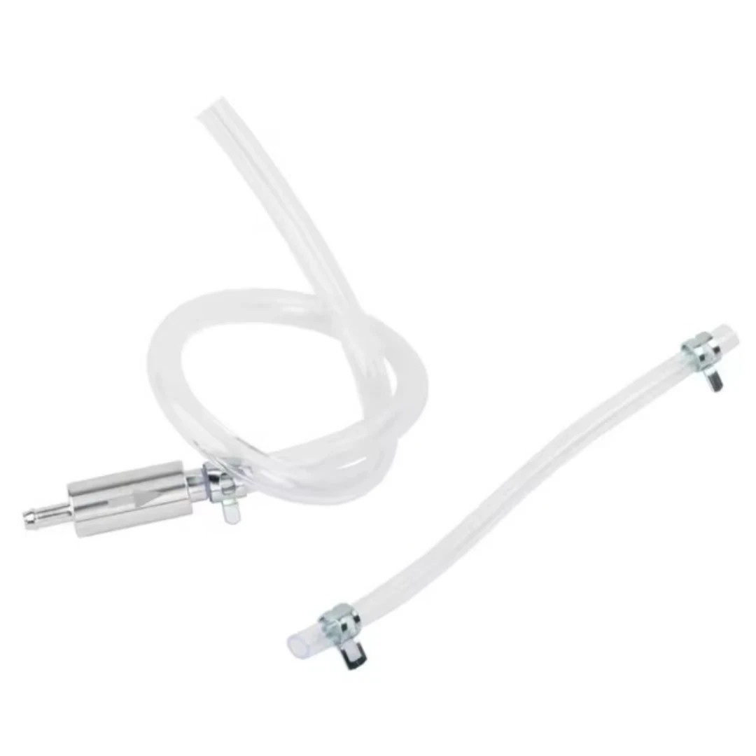 1 PC Brake Bleeder Hose, One Way Check Valve Tube Bleeding Tool Kit Silver US.