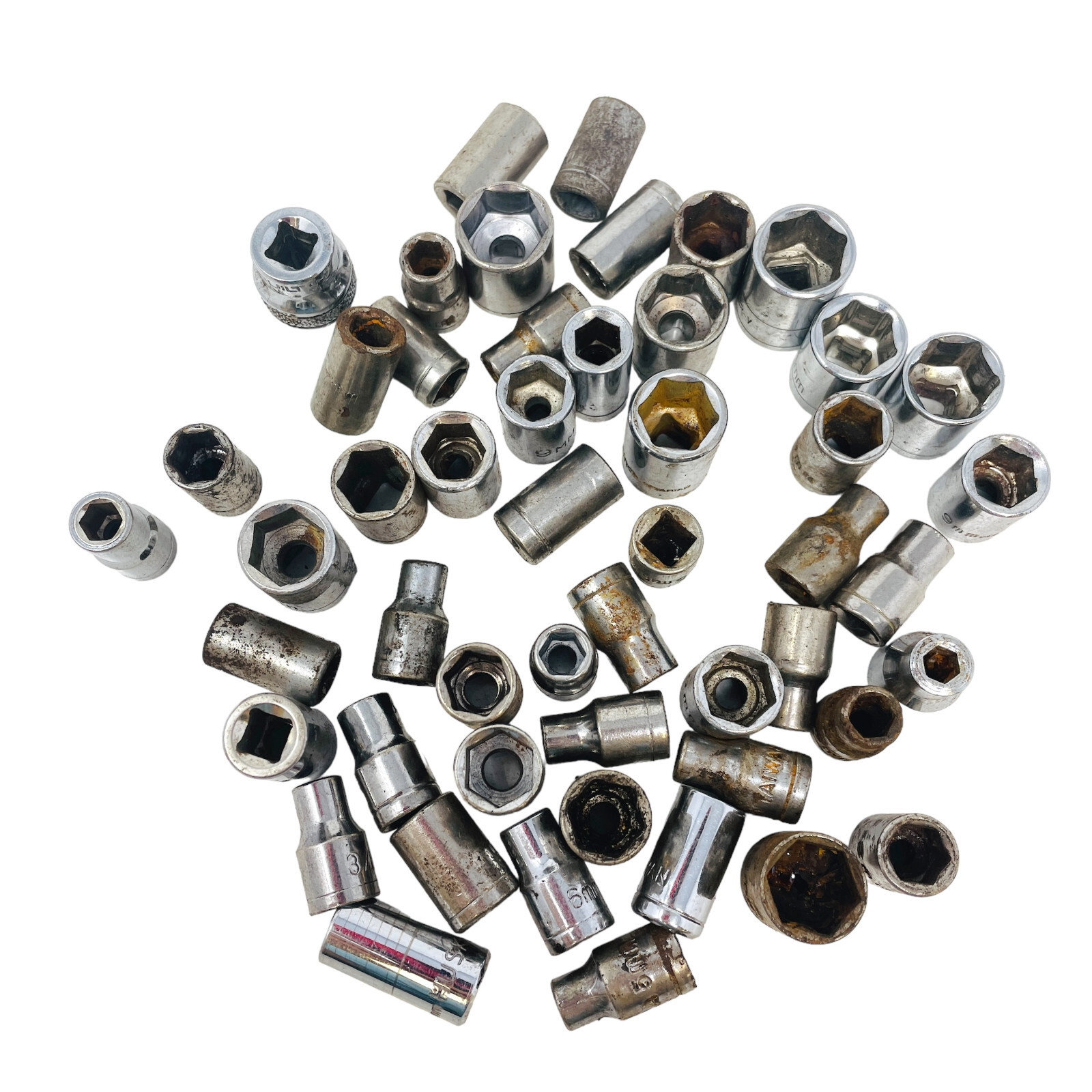 50 Pcs Task Force, Husky and Assorted 5mm, 6mm, 7mm, 8mm, Socket Set