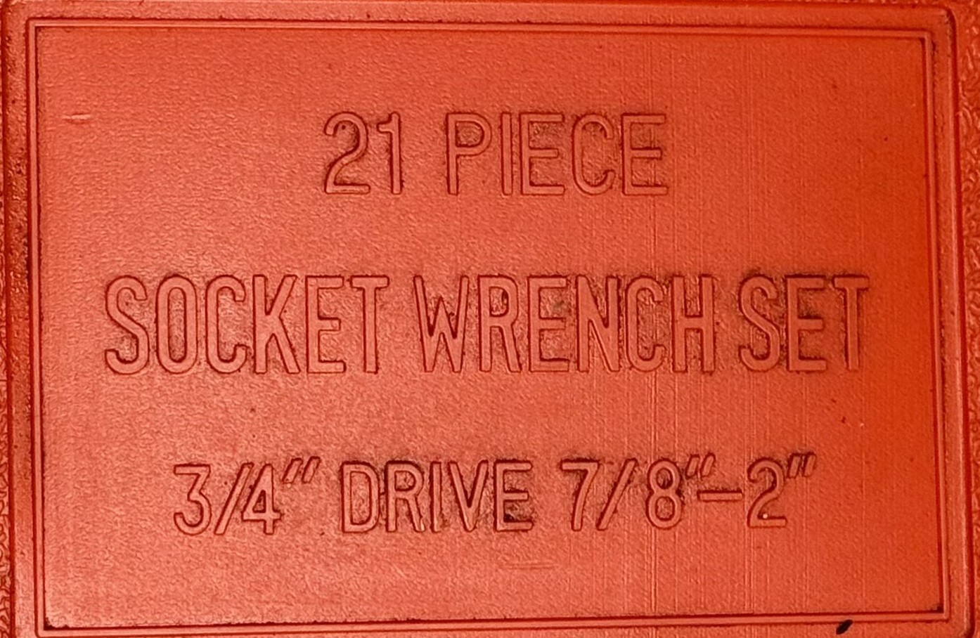 21 Piece Heavy Duty Socket Wrench Set 3/4″ Drive 7/8″ – 2″ – Sliding T & Ratchet