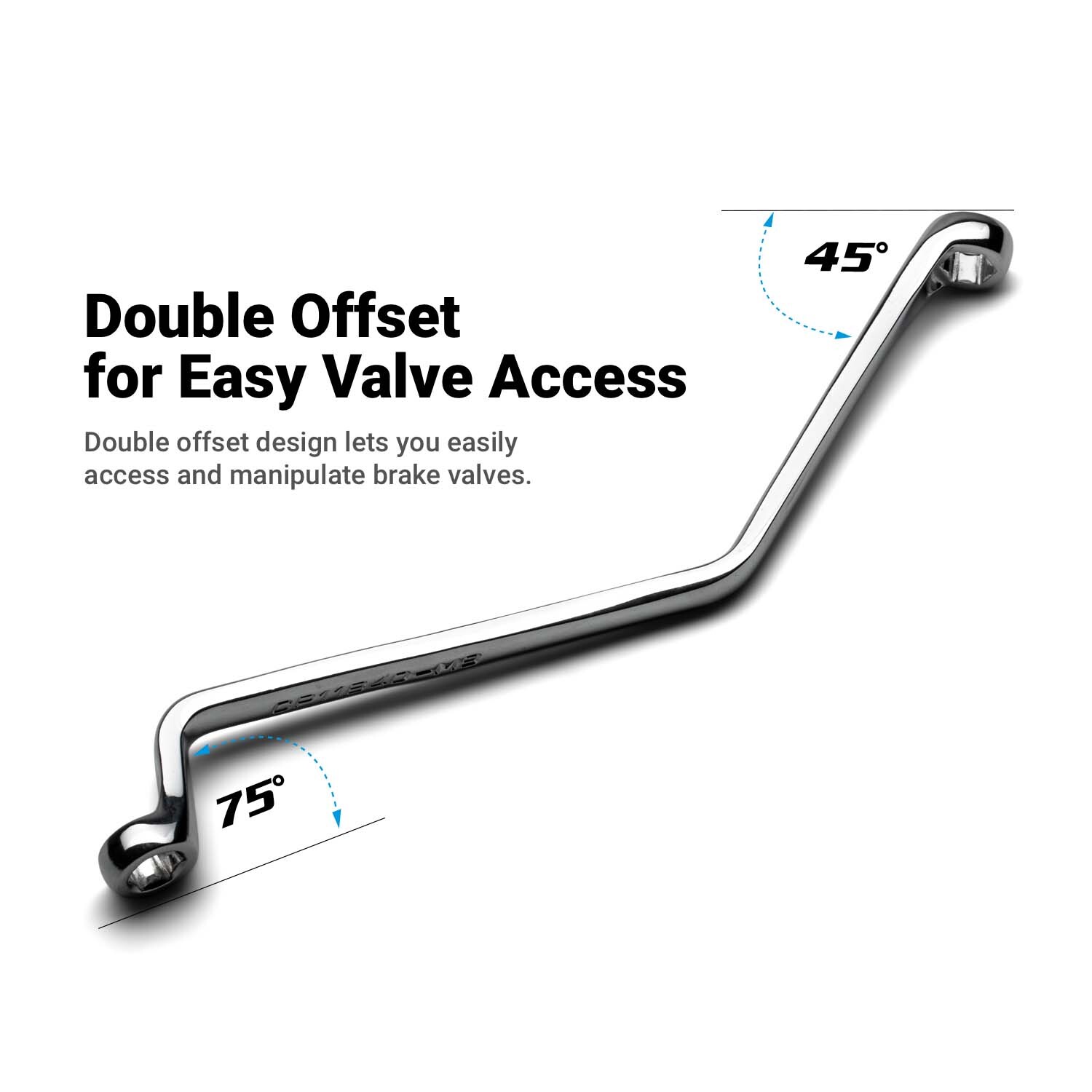 Capri Tools Brake Bleeder Wrench, Angled Double Box End, 7 to 11 mm, Metric