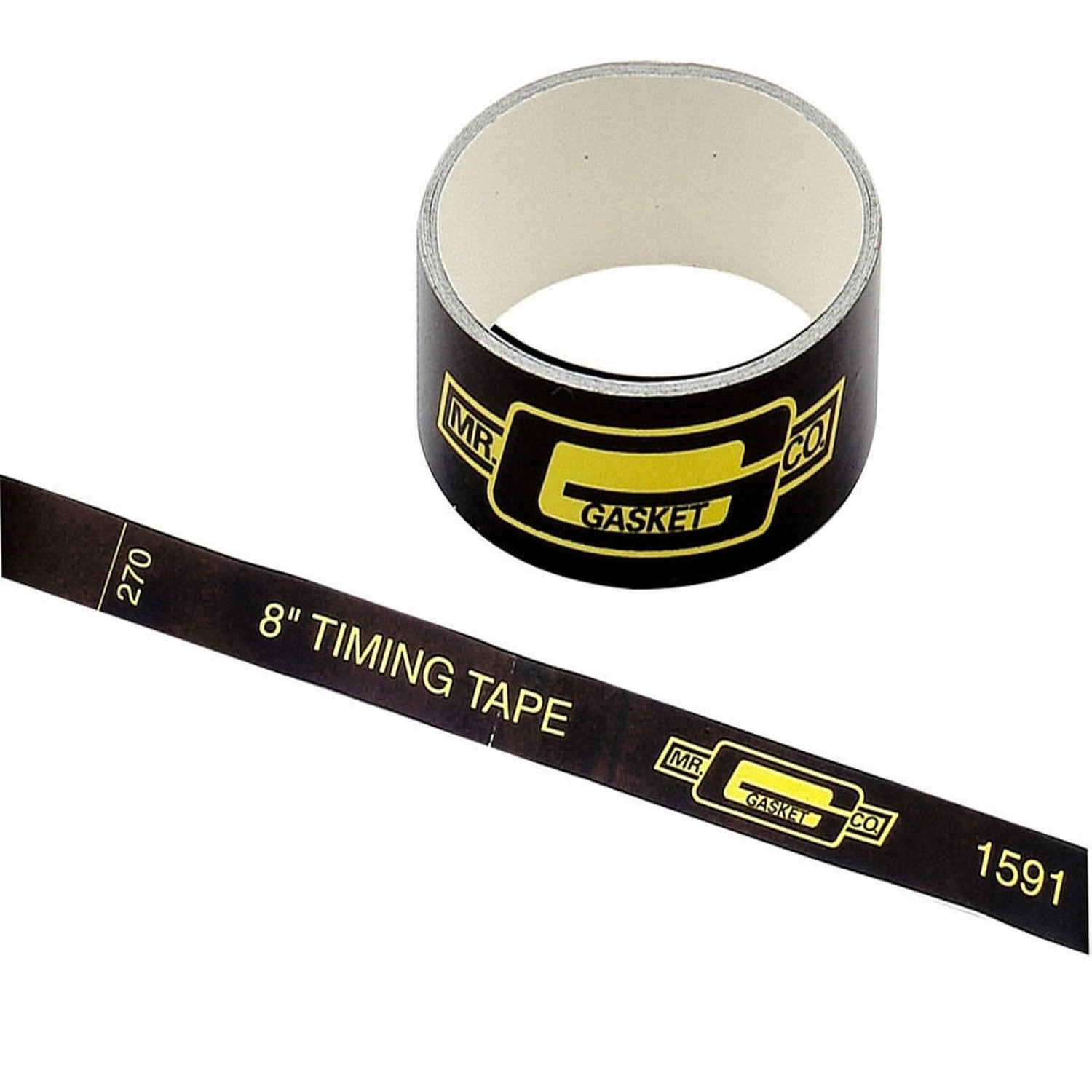 Mr. Gasket 1591, One Ignition Timing Tape 8 in OD Balancers for Chevy V8 Black