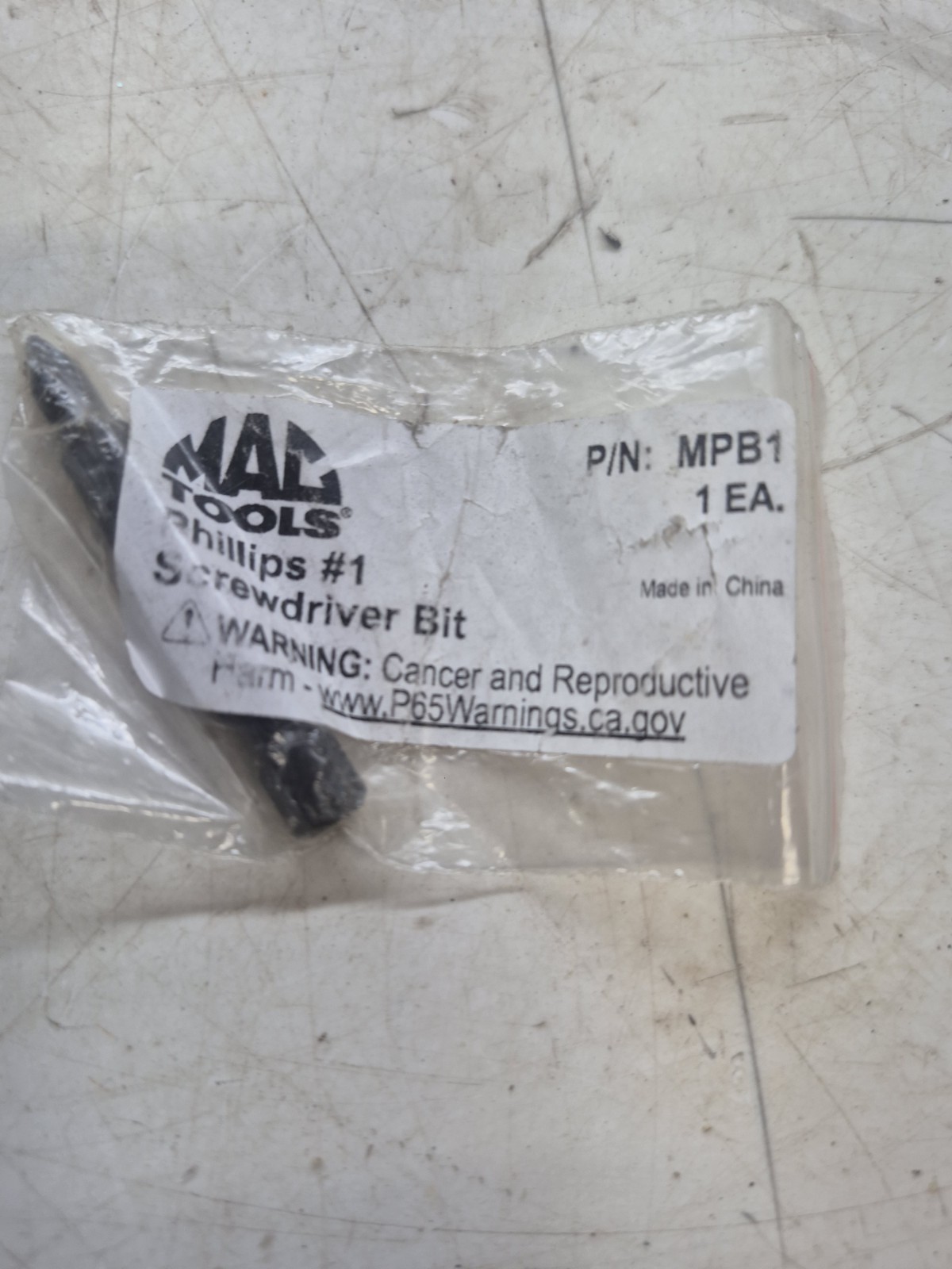 Mac Tools MPB1 1/4 in. Hex Drive Quick-Disconnect Phillips Bit #1