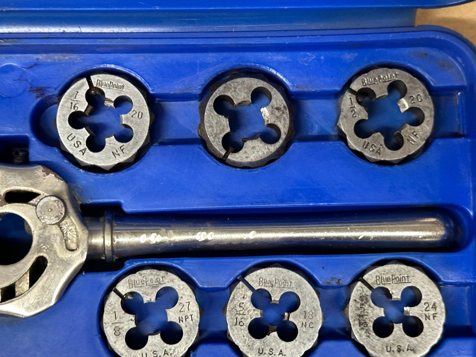 Blue Point by Snap On SAE Tap & Die Set – TD2425 – Not Complete