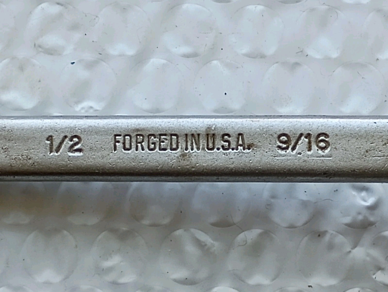 INDESTRO SUPER, 731, 1/2″x9/16″ DBL. BOX WRENCH, 8.6″ LONG, 12 POINT *USA MADE*