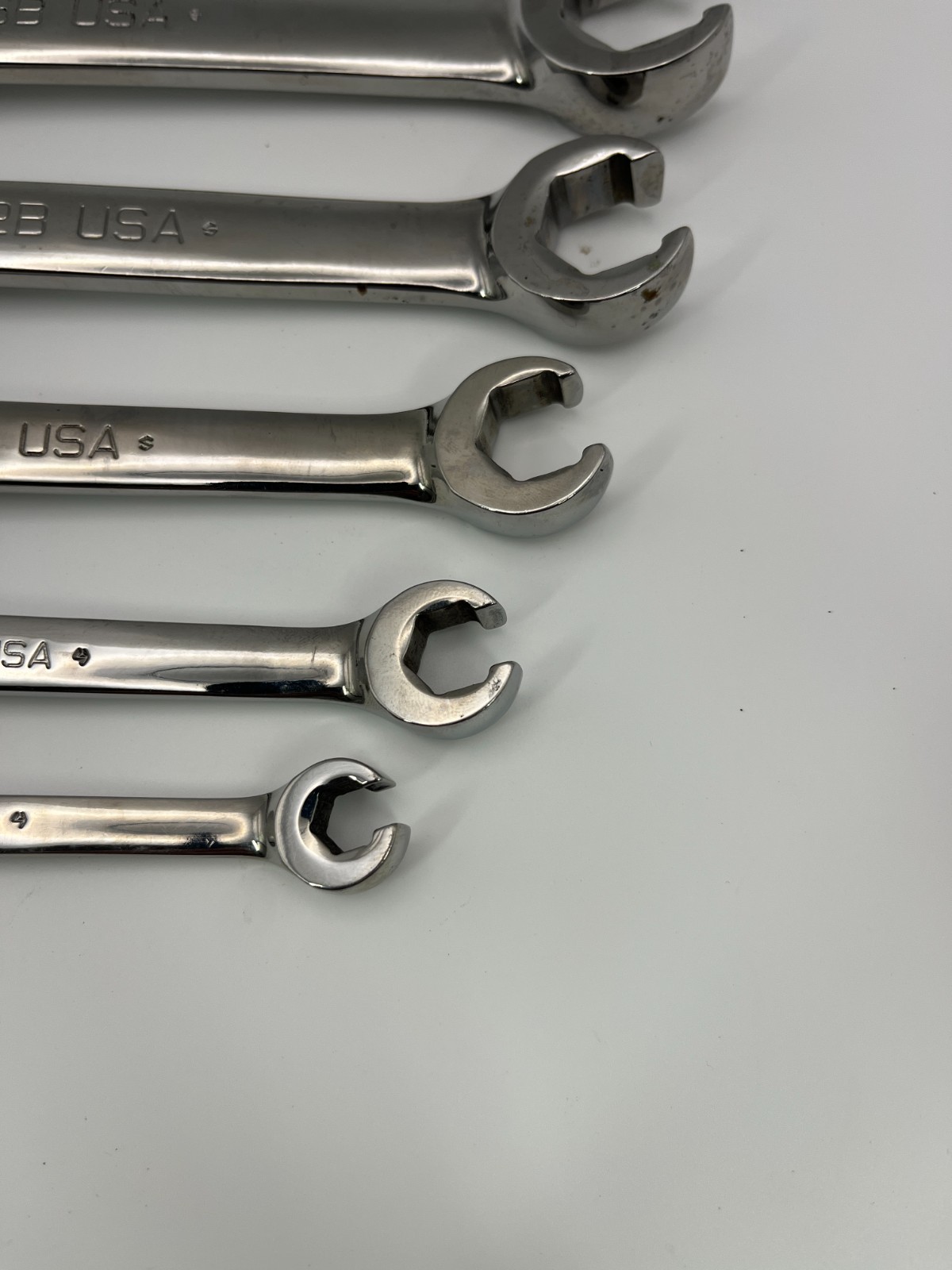 Snap On SAE Double End Flare Nut Wrench Set 6-Point 5pc 1/4″–13/16″ RXFS605B USA