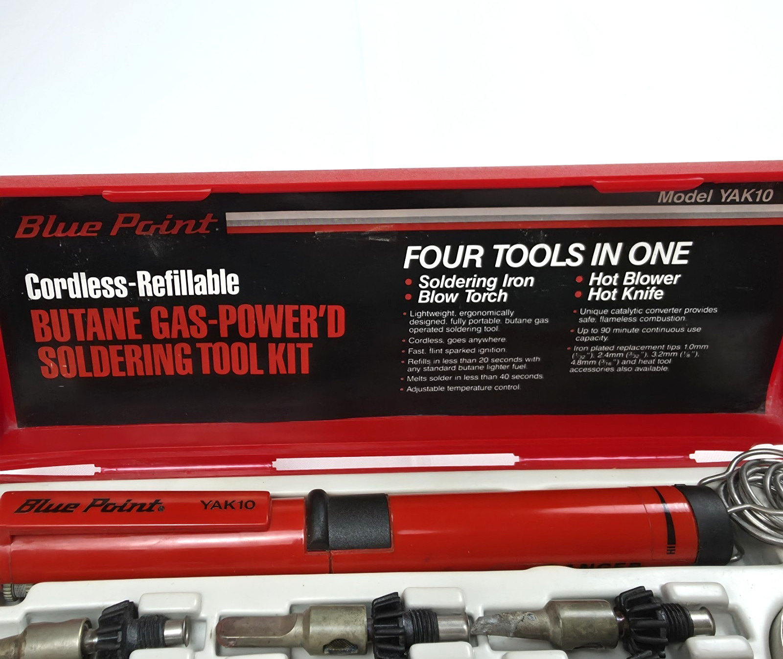 Blue Point YAK10 Cordless Butane Soldering Iron Kit Torch Refillable Ireland