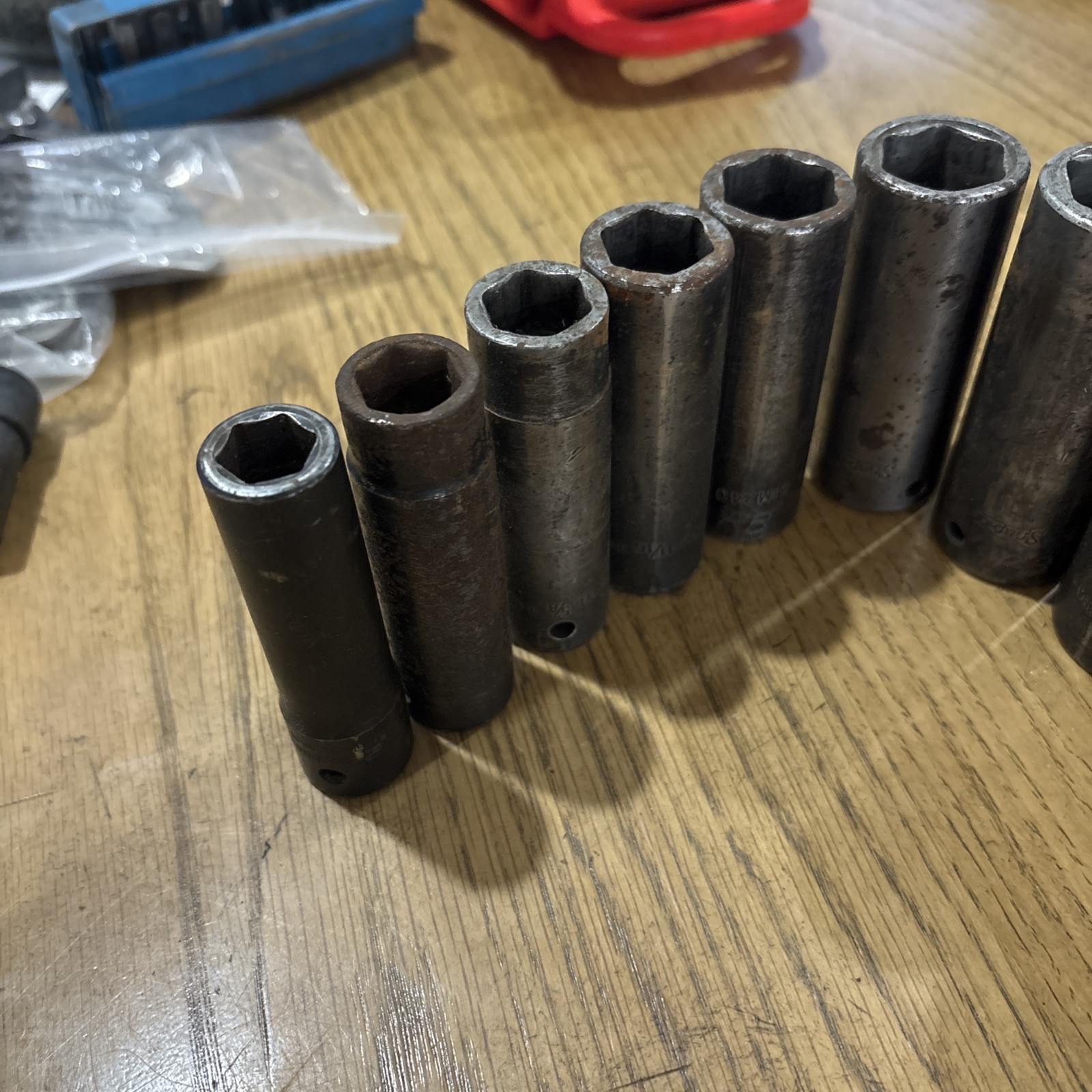 Mostly Snap-on 1/2” Dr Deepwell SAE Impact Socket Set 1/2” – 1 1/4”. 2 Others