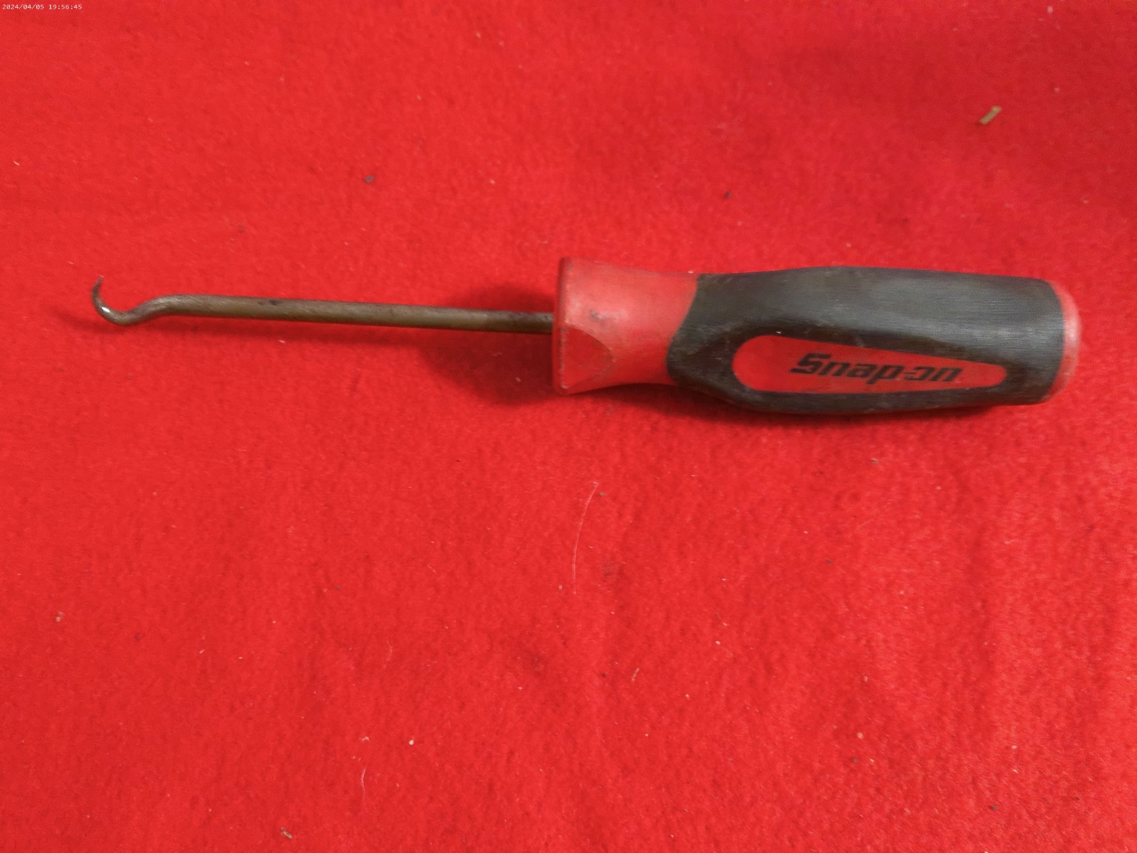 Snap-on SG4ASHB 8″ RED Soft Grip Large Red/Black Handle Heavy-Duty Hook Pick USA