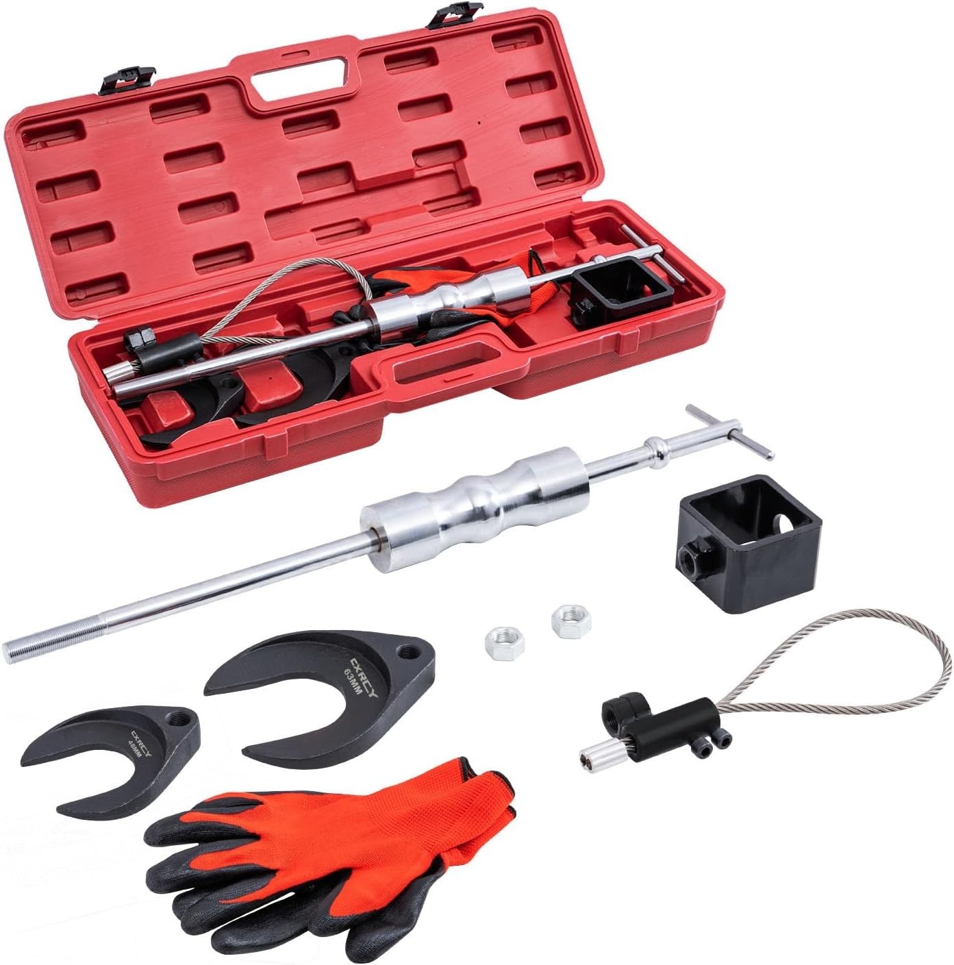 CXRCY Inner CV Axle Puller Kit w/63/48mm Forks & 5/8″-18 Slide Hammer