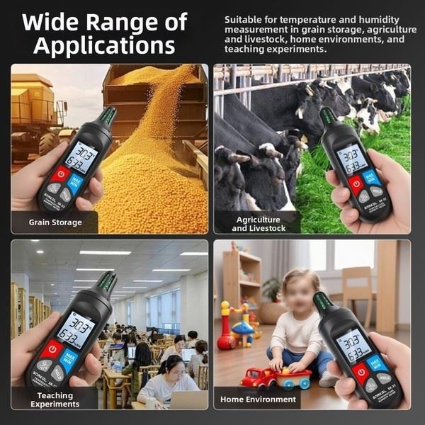 Digital Thermometer Indoor Use Compact Portable Design Environmental Monitoring