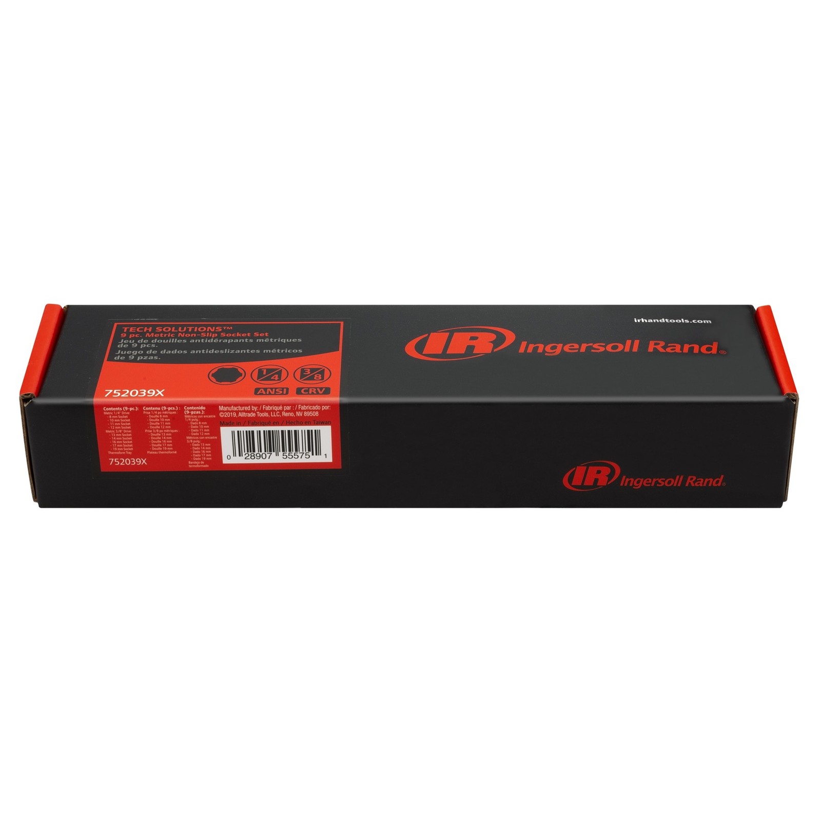 Ingersoll Rand 9 Piece Tech Solutions Metric Non-Slip Socket Set – 752039X