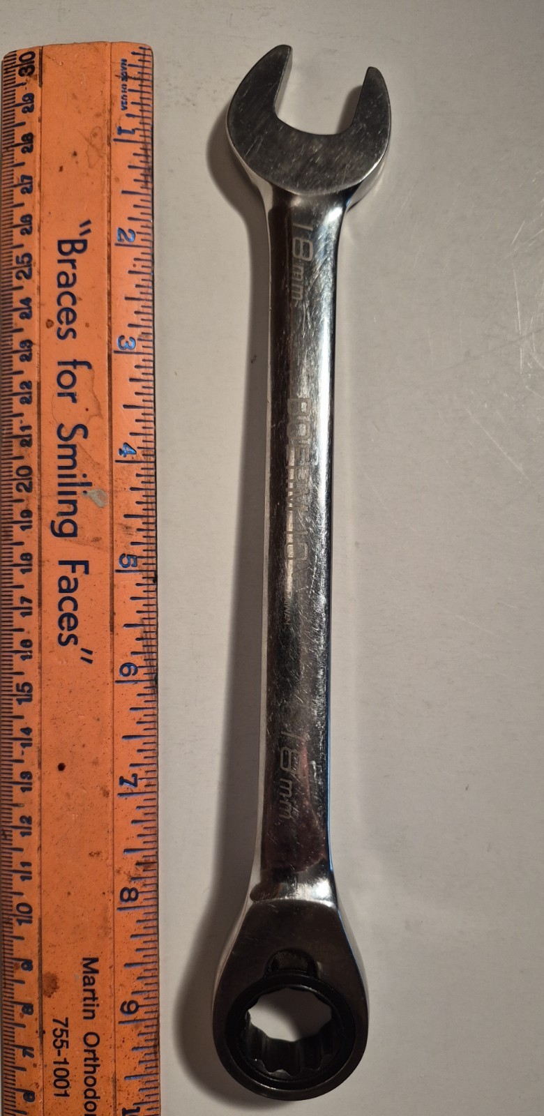 Blue-Point Tools 18mm Metric 12 Point Reversible Ratcheting Wrench BOERM18