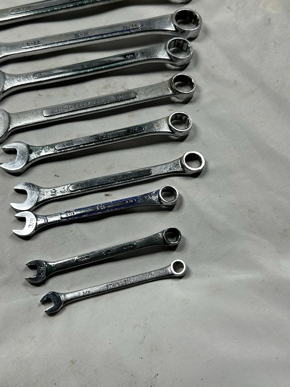 SK Tools SAE 13pc Combination Wrench Set 12/6pt 1/4”-1” USA Model 1714