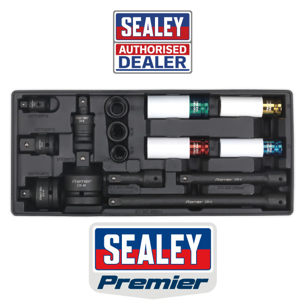 Sealey Premier Tool Tray with Impact Socket & Adaptor Set 15pc Metric – TBT25